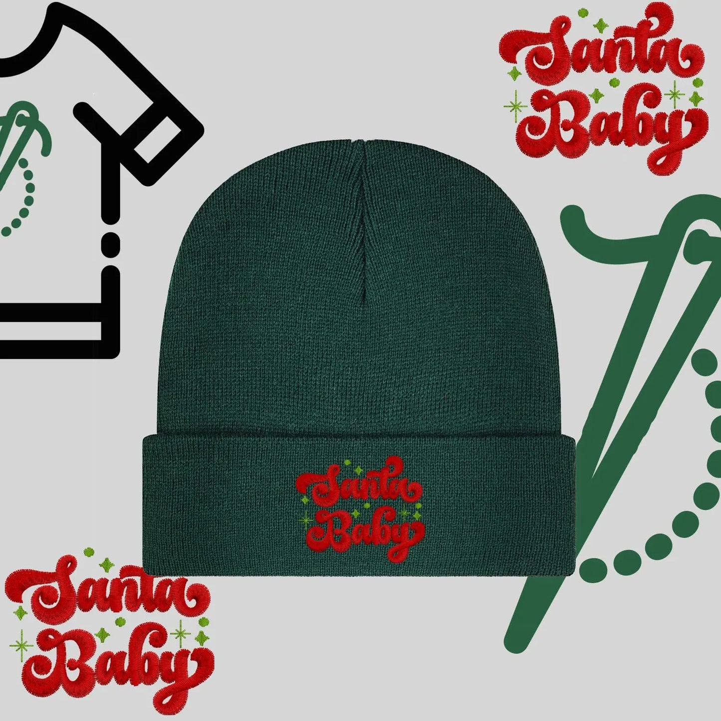 Czapka zimowa beanies "Santa Baby" Haft z radości