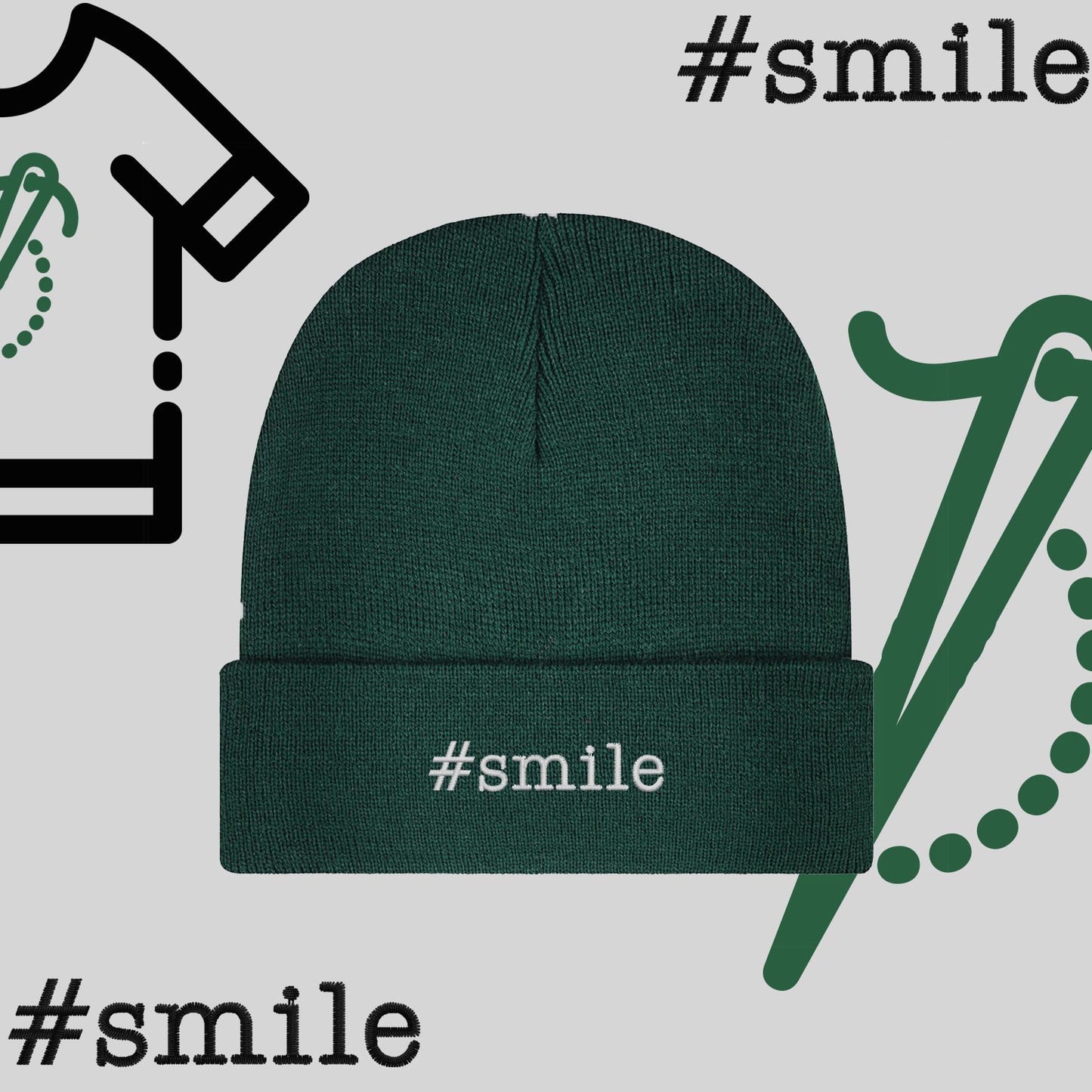 Czapka zimowa beanies "#smile"