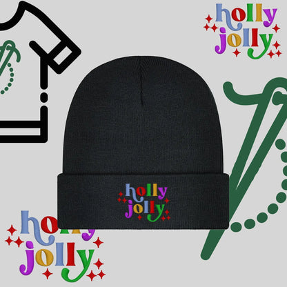 Czapka zimowa beanies "Holly Jolly" Haft z radości