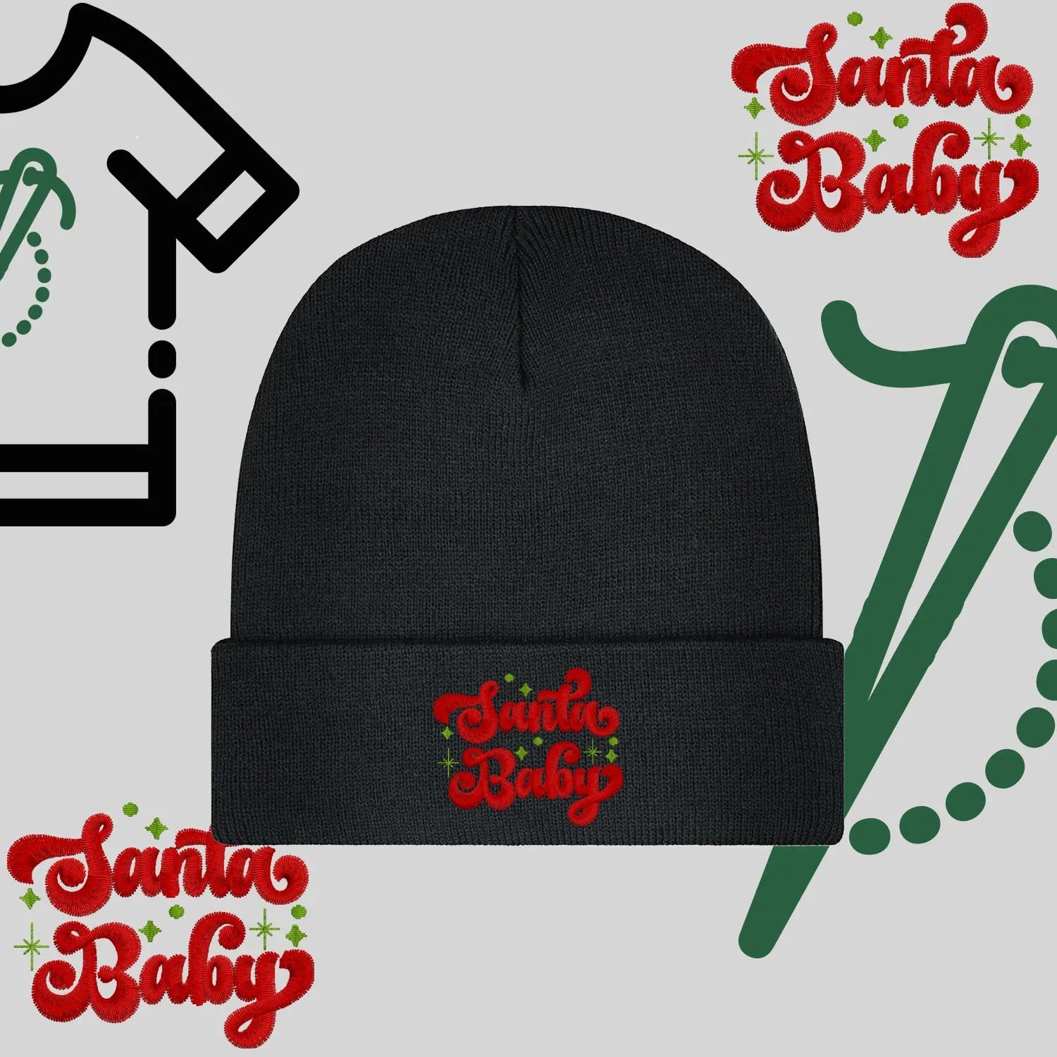 Czapka zimowa beanies "Santa Baby" Haft z radości