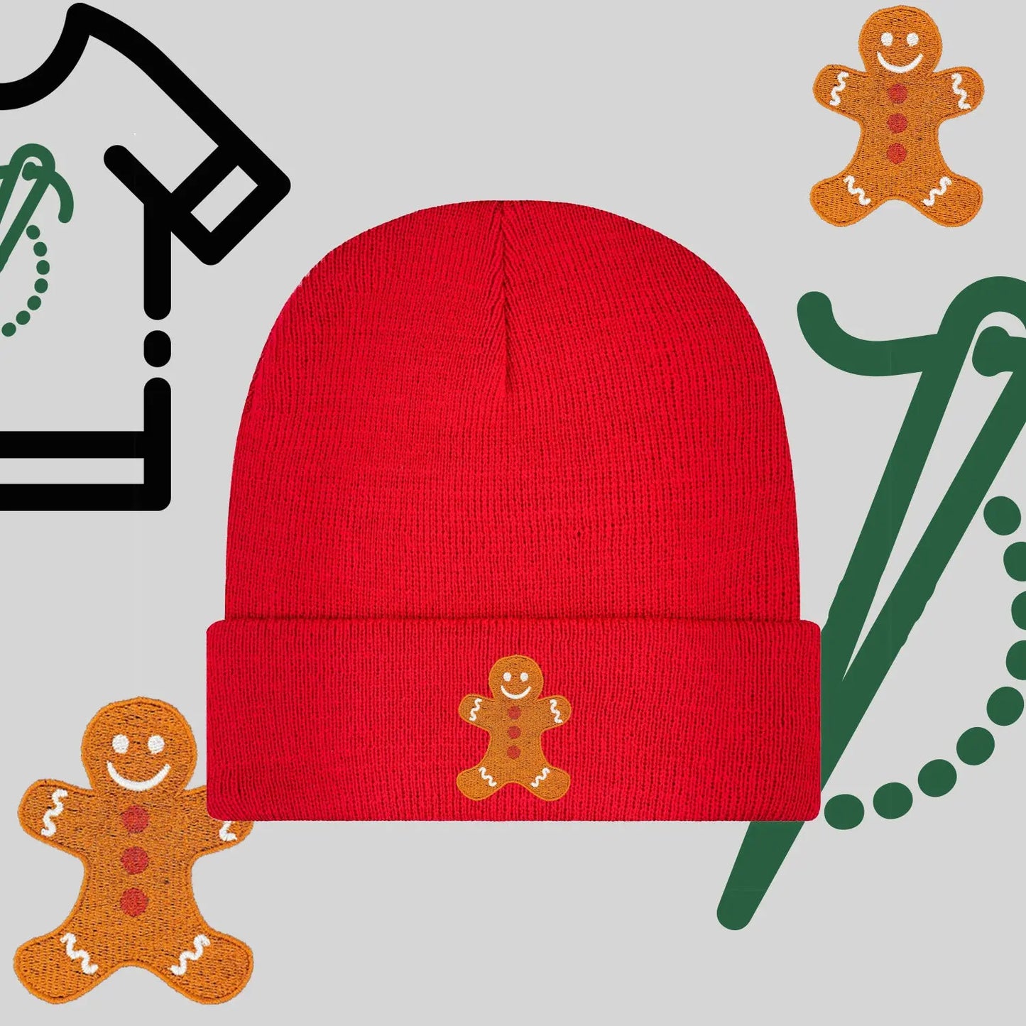 Czapka zimowa beanies "Ciastek" Haft z radości