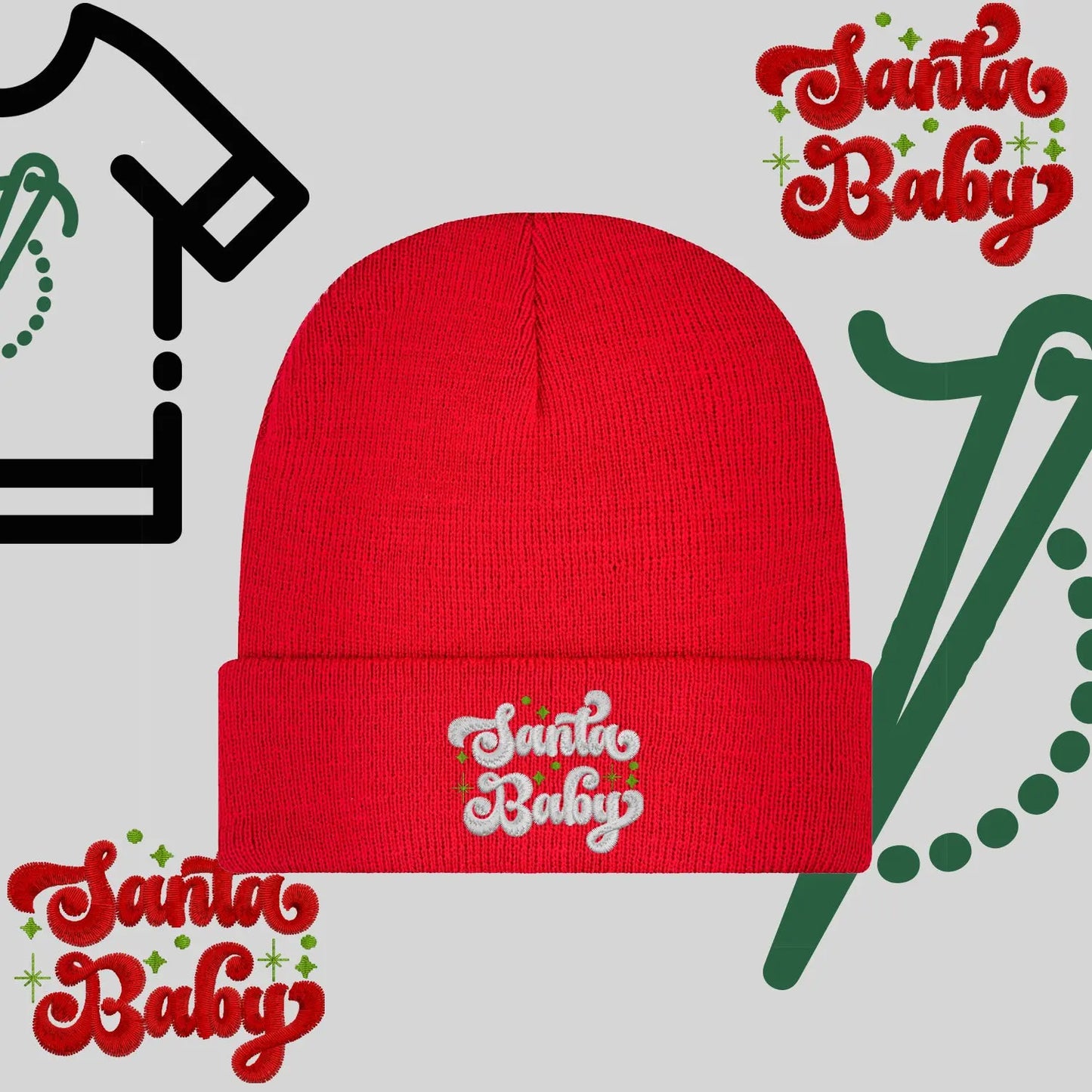 Czapka zimowa beanies "Santa Baby" Haft z radości