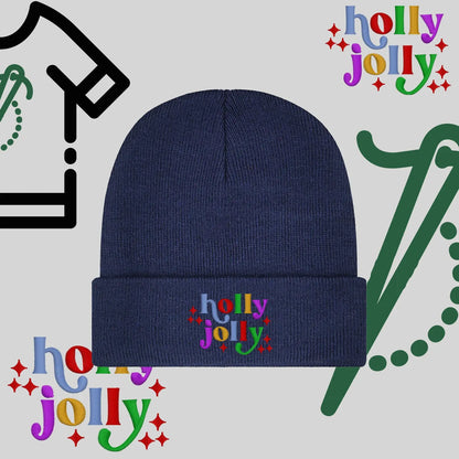 Czapka zimowa beanies "Holly Jolly" Haft z radości