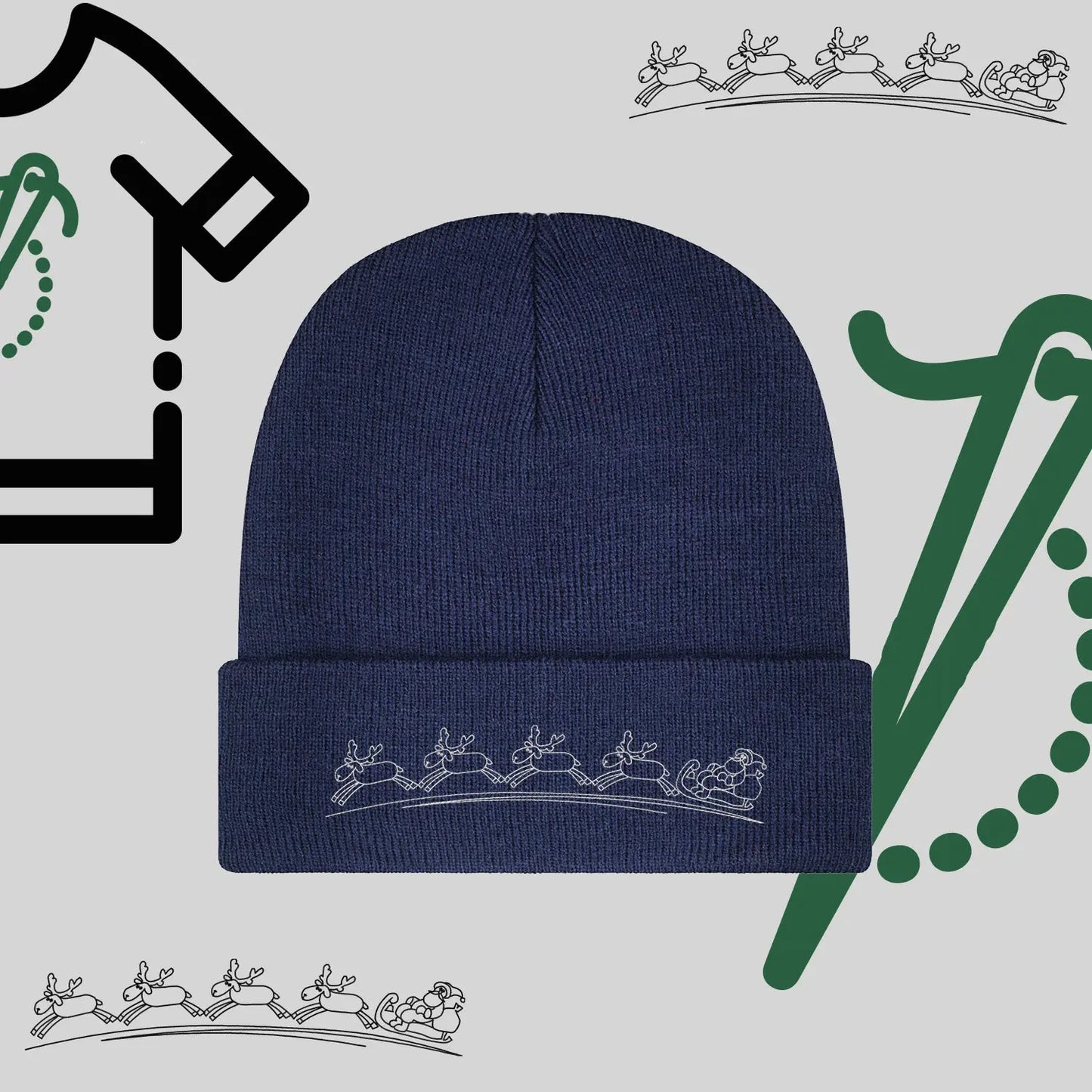 Czapka zimowa beanies "Snieżny Zaprzęg" Haft z radości