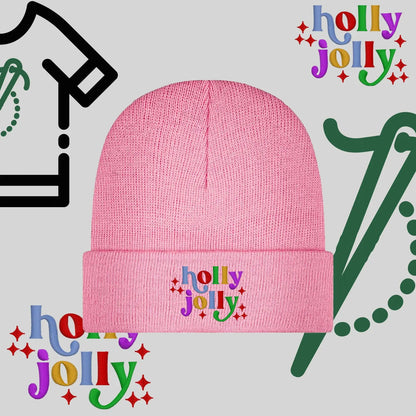 Czapka zimowa beanies "Holly Jolly" Haft z radości