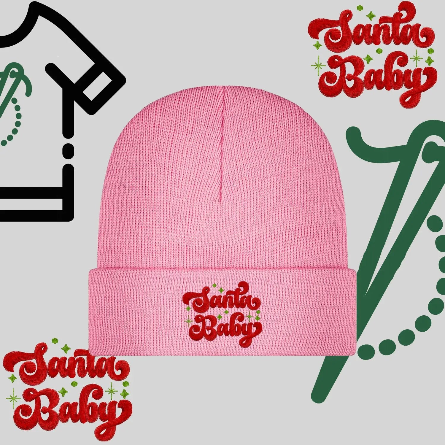 Czapka zimowa beanies "Santa Baby" Haft z radości