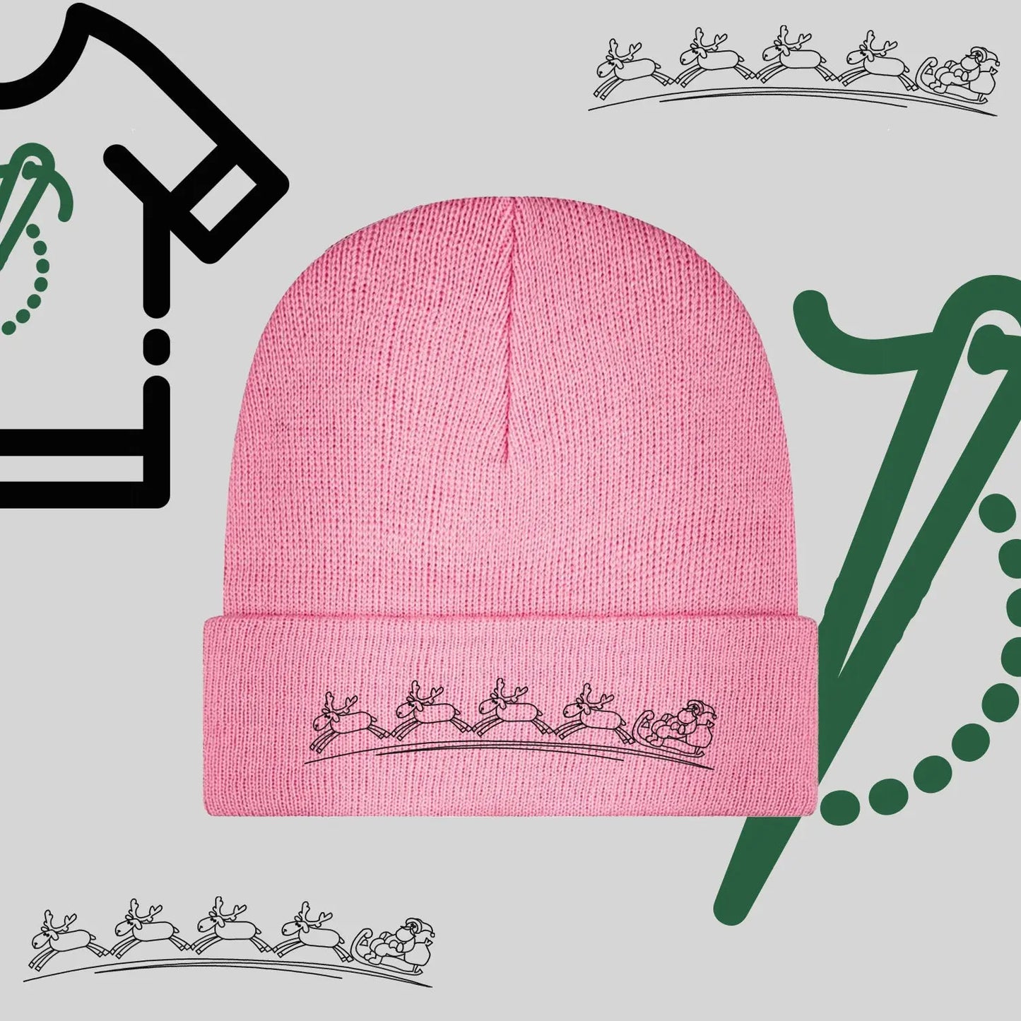 Czapka zimowa beanies "Snieżny Zaprzęg" Haft z radości