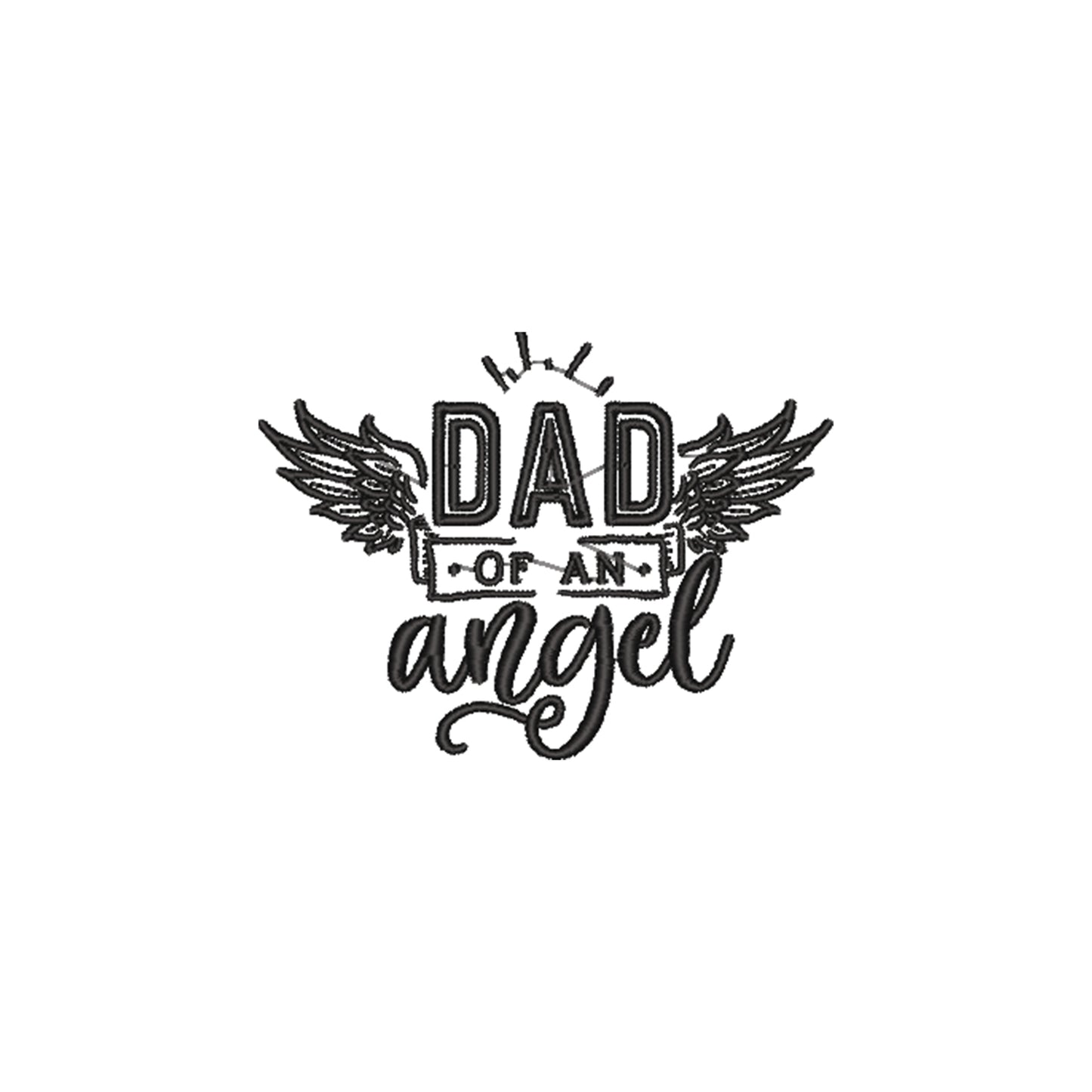 Bluza męska „Dad of an Angel” z haftem – wyjątkowy i symboliczny prezent dla taty, różne kroje Haft z radości - nadruki i haft na odzieży Warszawa