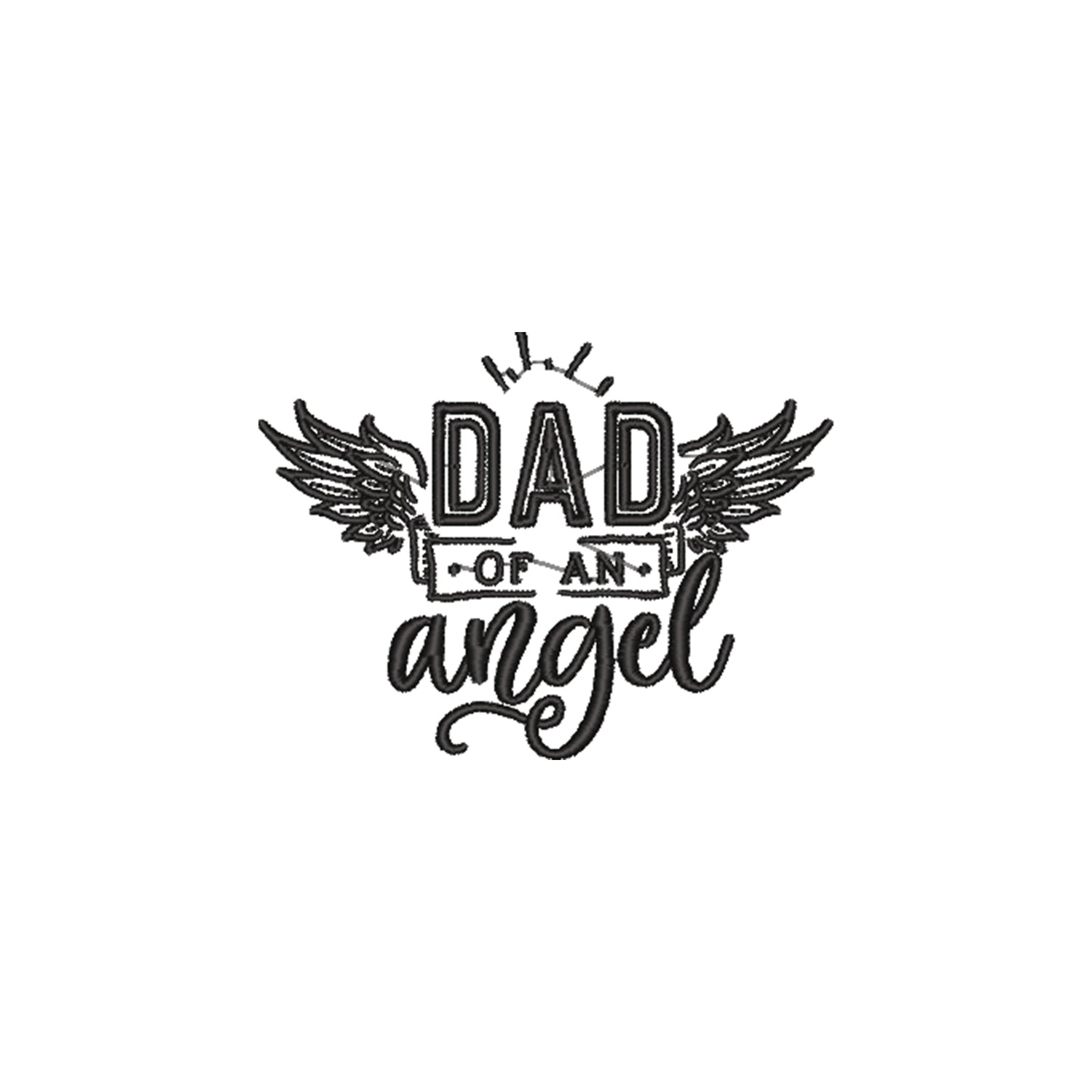 Bluza męska „Dad of an Angel” z haftem – wyjątkowy i symboliczny prezent dla taty, różne kroje Haft z radości - nadruki i haft na odzieży Warszawa