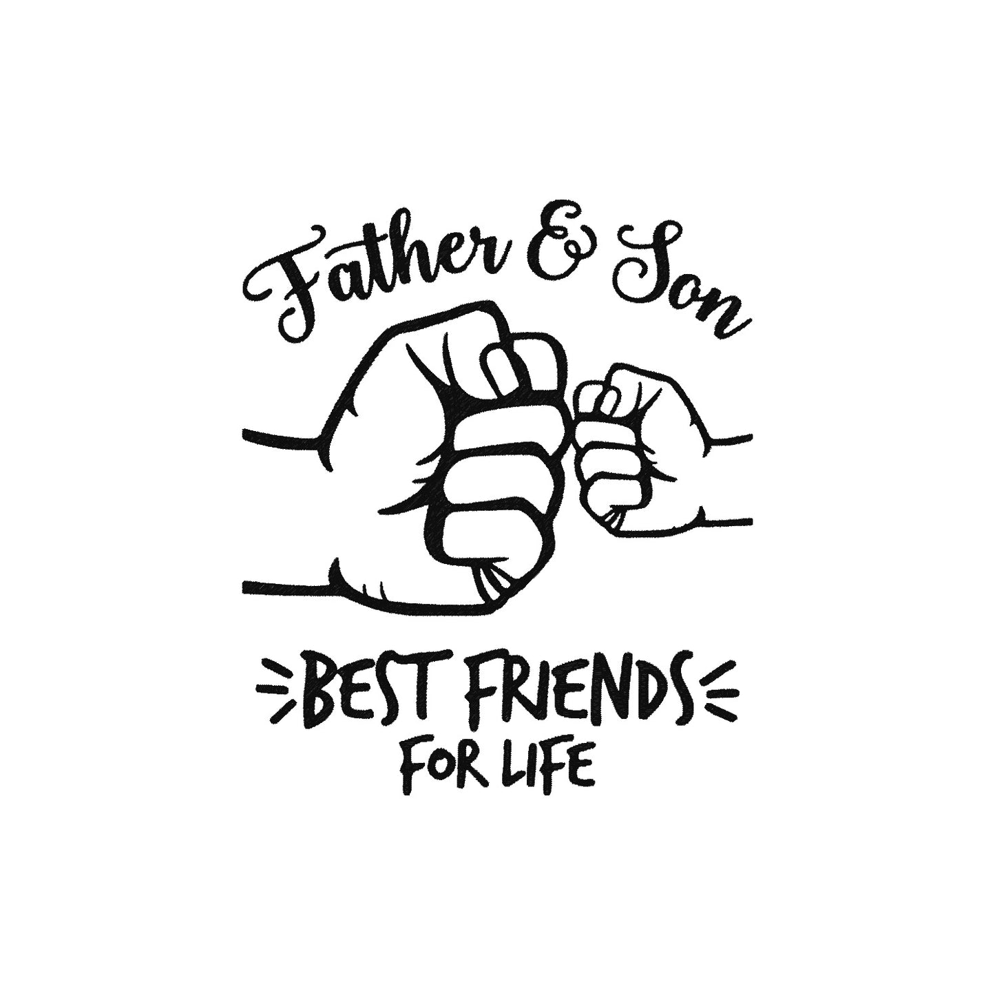 Koszulka Father & Son Best Friends – haft komputerowy | Prezent dla taty i syna