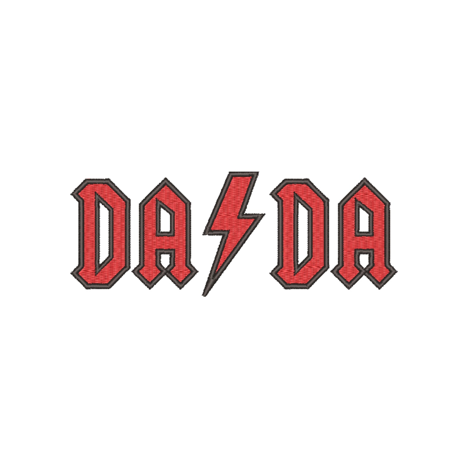 Koszulka „Dada” z haftem – rockowy prezent dla taty, unisex, damska, oversize Haft z radości - nadruki i haft na odzieży Warszawa