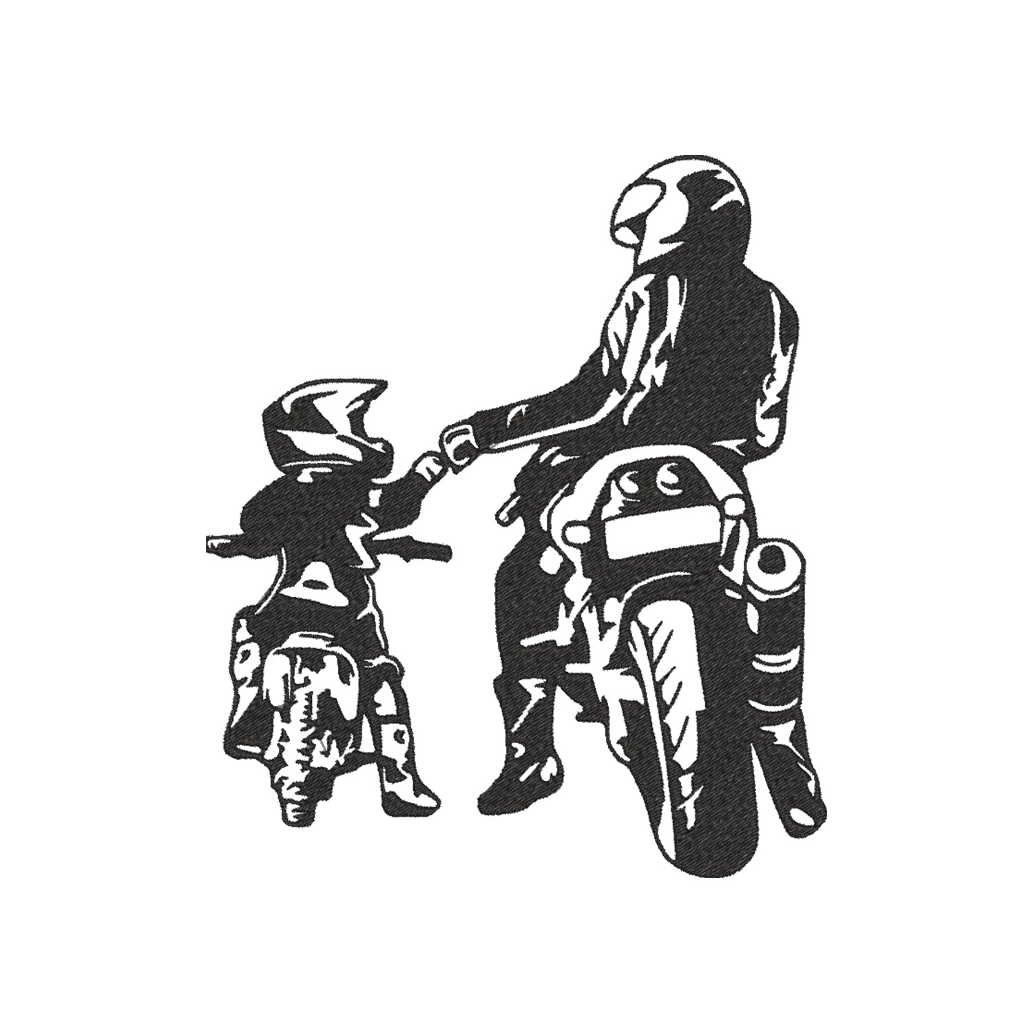 Koszulka „Dad and Son”  z haftem – motocyklowy prezent dla taty i syna, unisex, damska, oversize Haft z radości - nadruki i haft na odzieży Warszawa