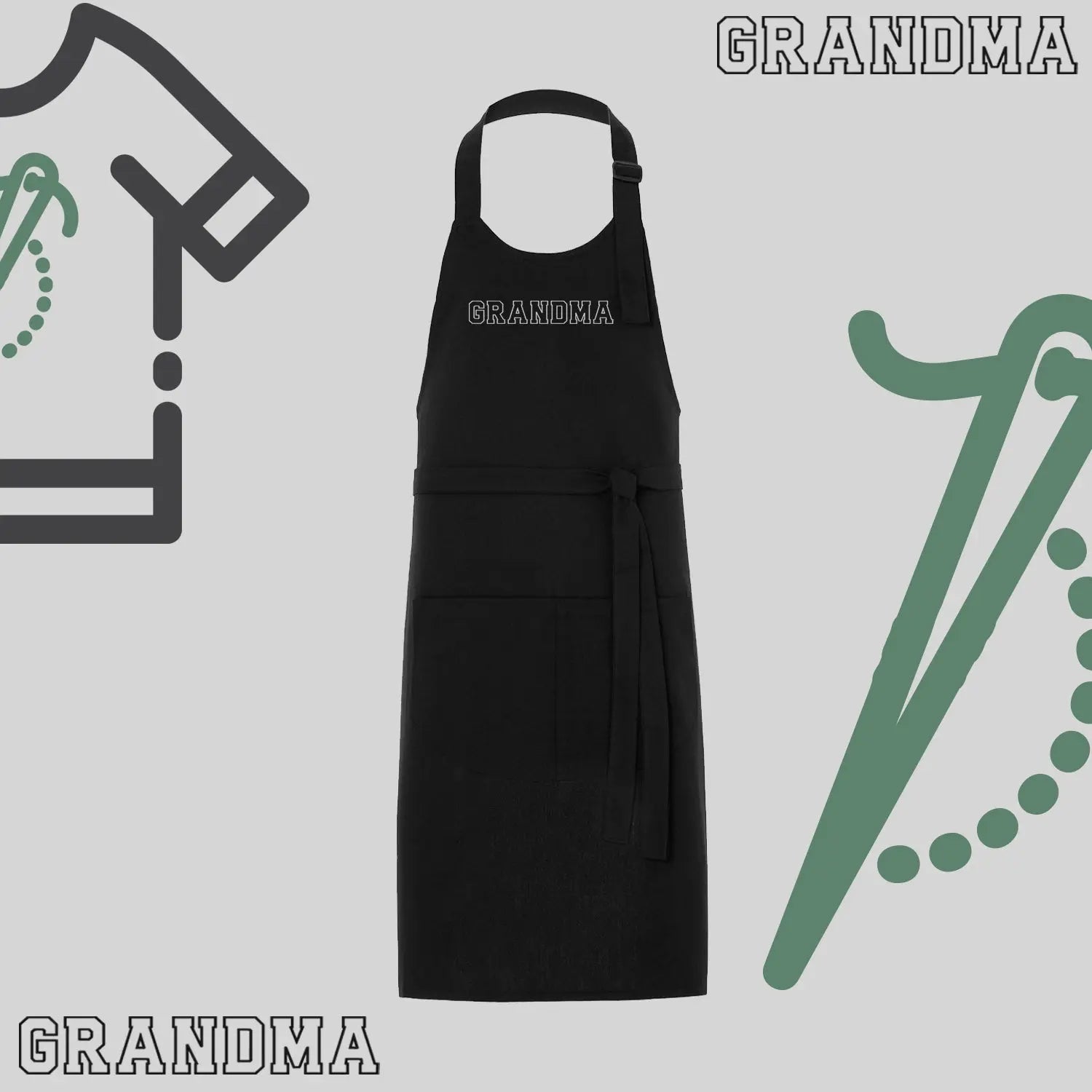 Fartuch "GRANDMA" Kontur – idealny prezent na Dzień Babci Haft z radości