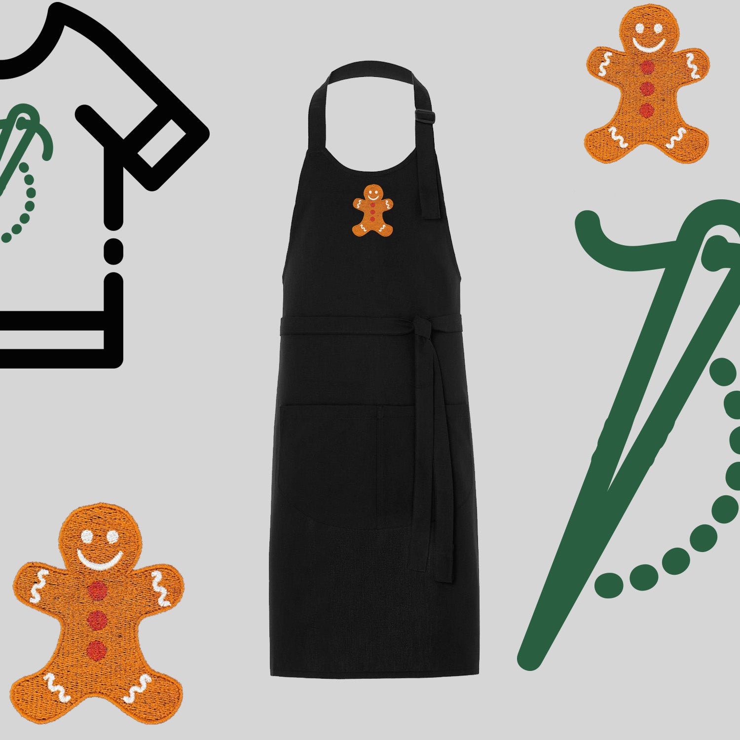 Fartuch "Ciastek" – haft komputerowy, styl z przesłaniem