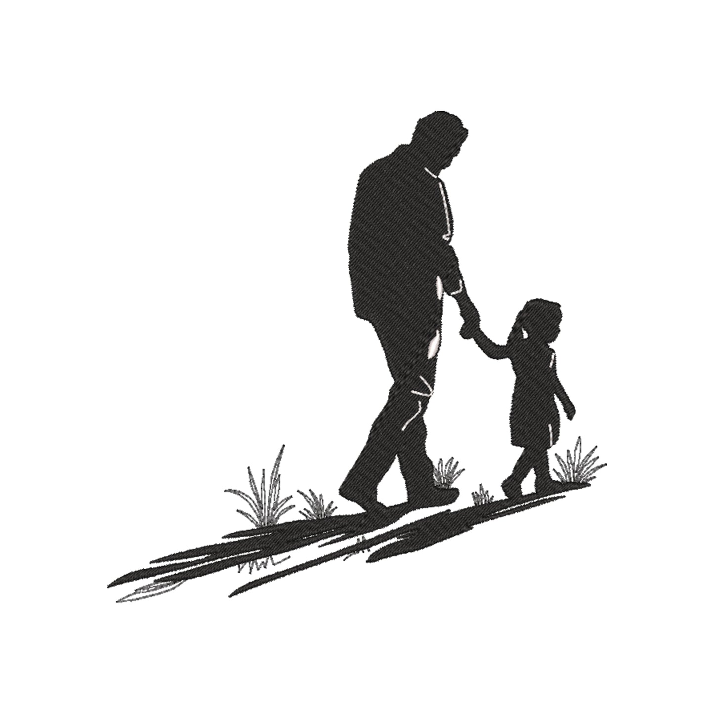 Koszulka oversize z haftem "Father and Daughter Silhouette" – wyjątkowy prezent dla taty