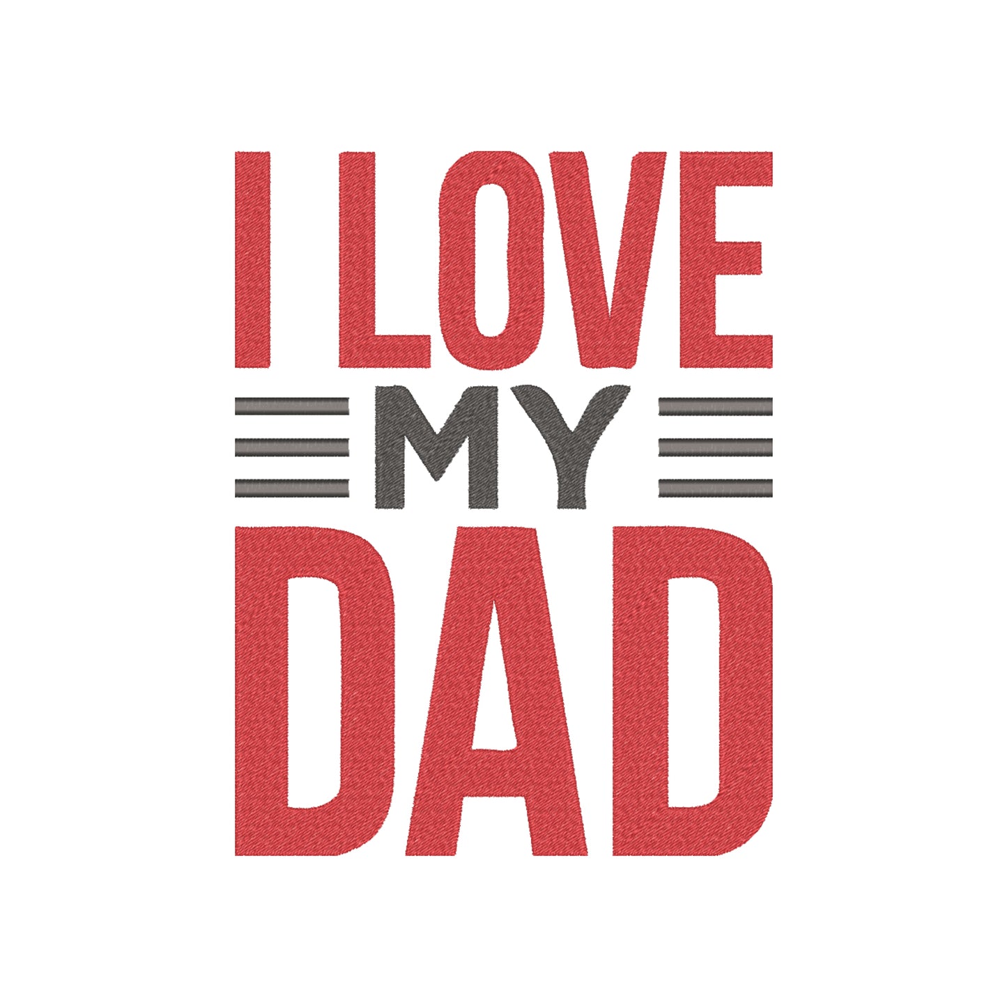 Koszulka „I Love My Dad 2” haft komputerowy – idealny prezent dla taty, unisex, damska, oversize Haft z radości - nadruki i haft na odzieży Warszawa
