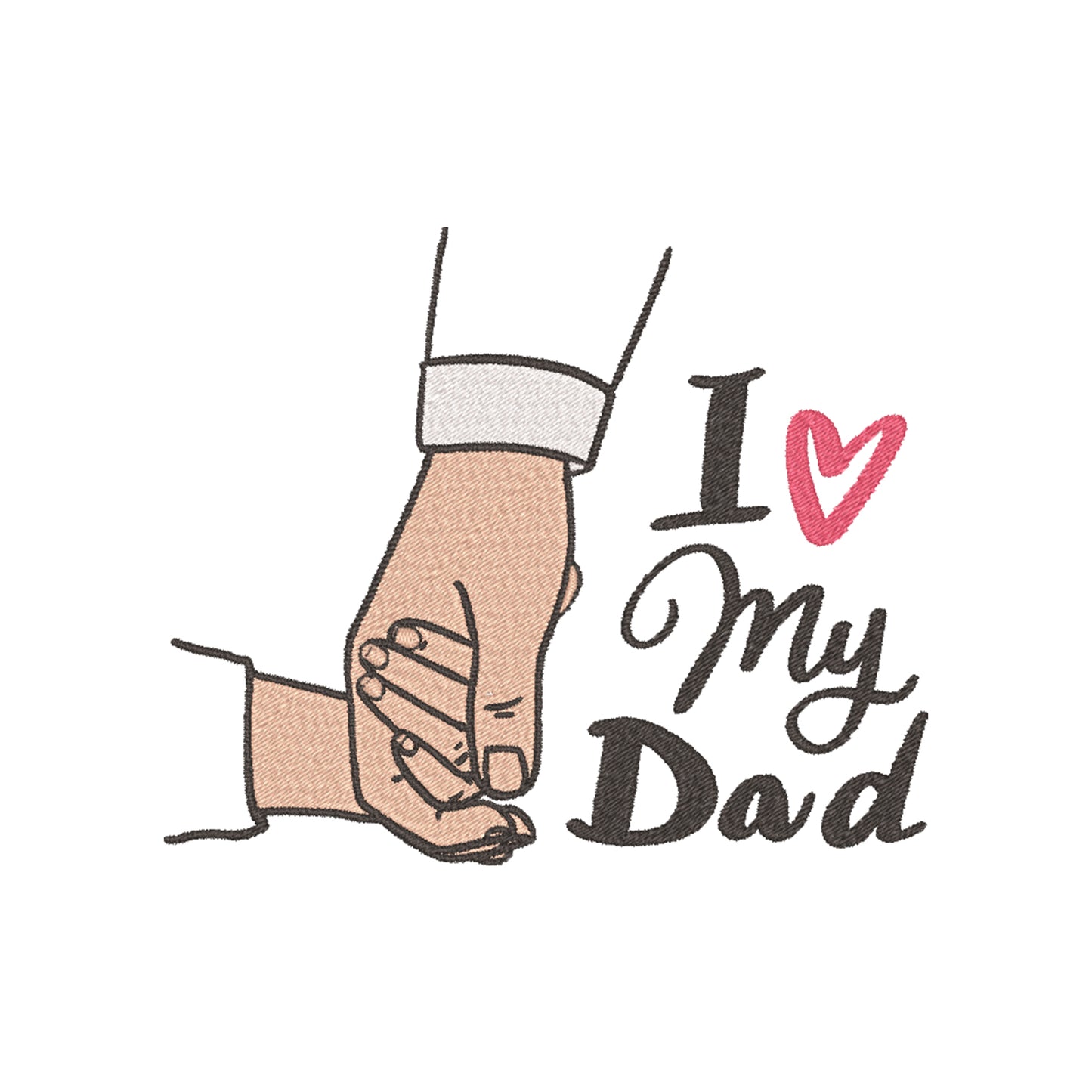 Koszulka „I Love My Dad” z haftem – idealny prezent na Dzień Ojca, unisex, damska, oversize Haft z radości - nadruki i haft na odzieży Warszawa