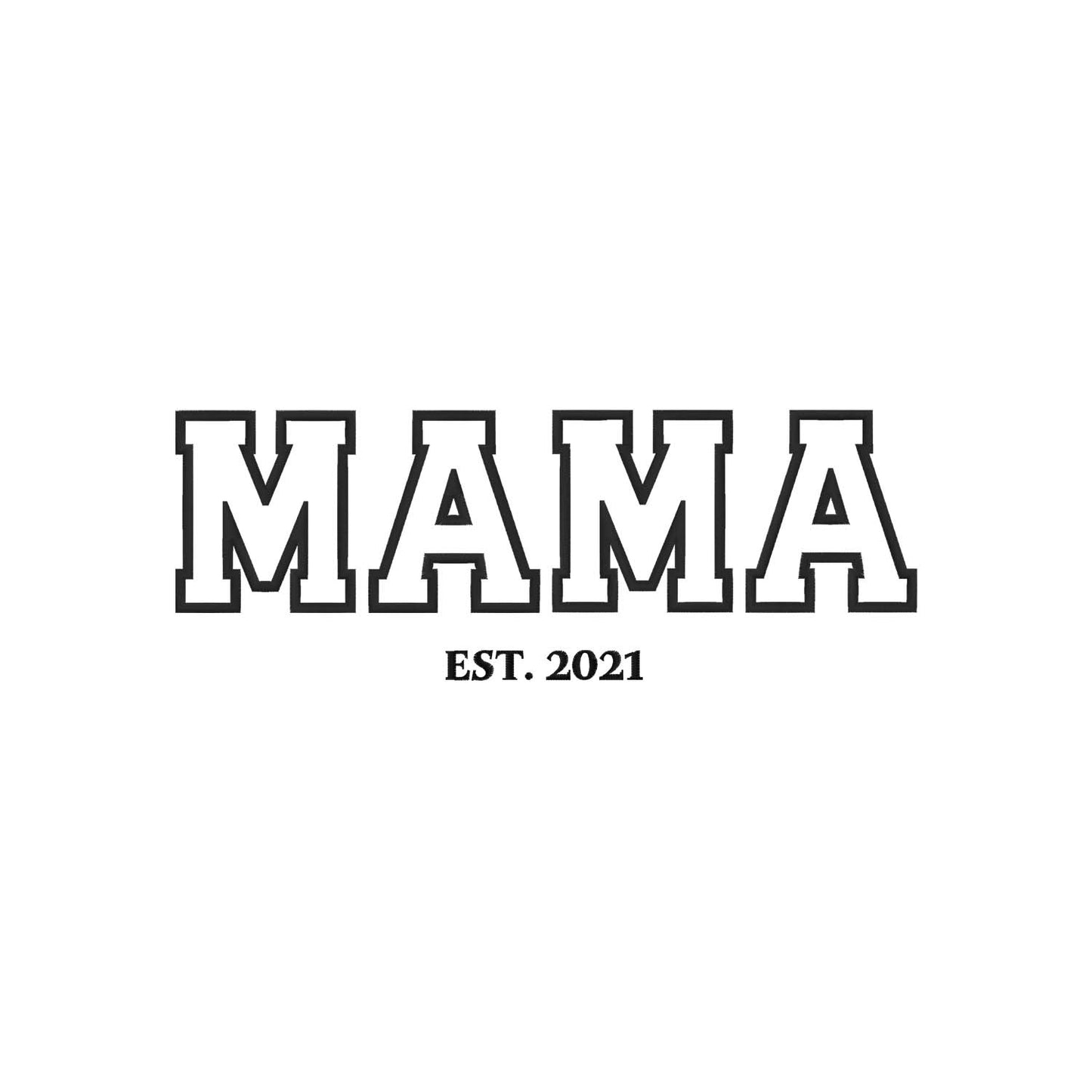 Bluza oversize z kapturem "MAMA" Kontur + EST, idealny prezent na dzień Mamy