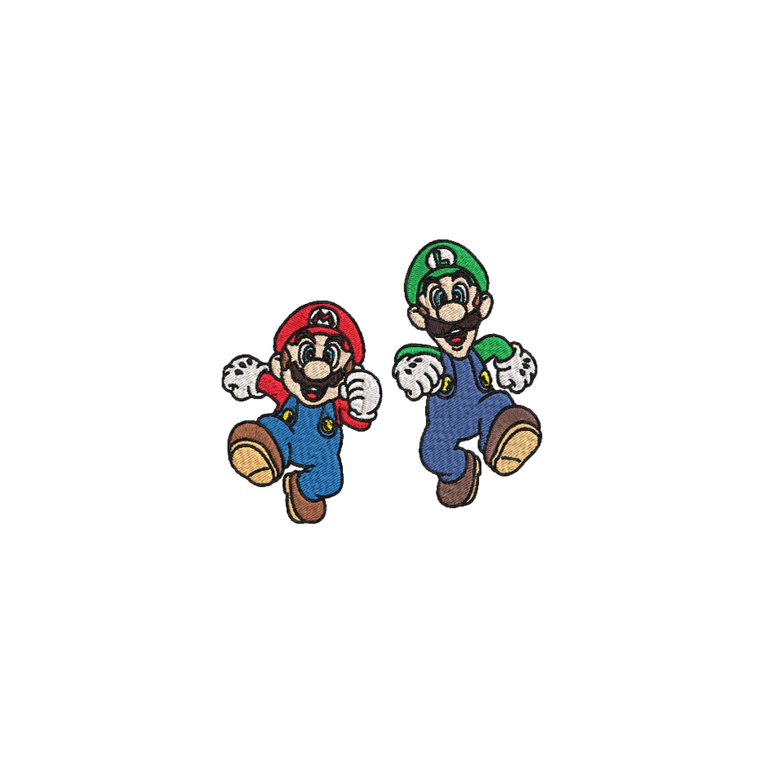 Zestaw 2 bluz bez kaptura z haftem „Mario & Luigi”  maczi & maczi – haft komputerowy, styl z przesłaniem