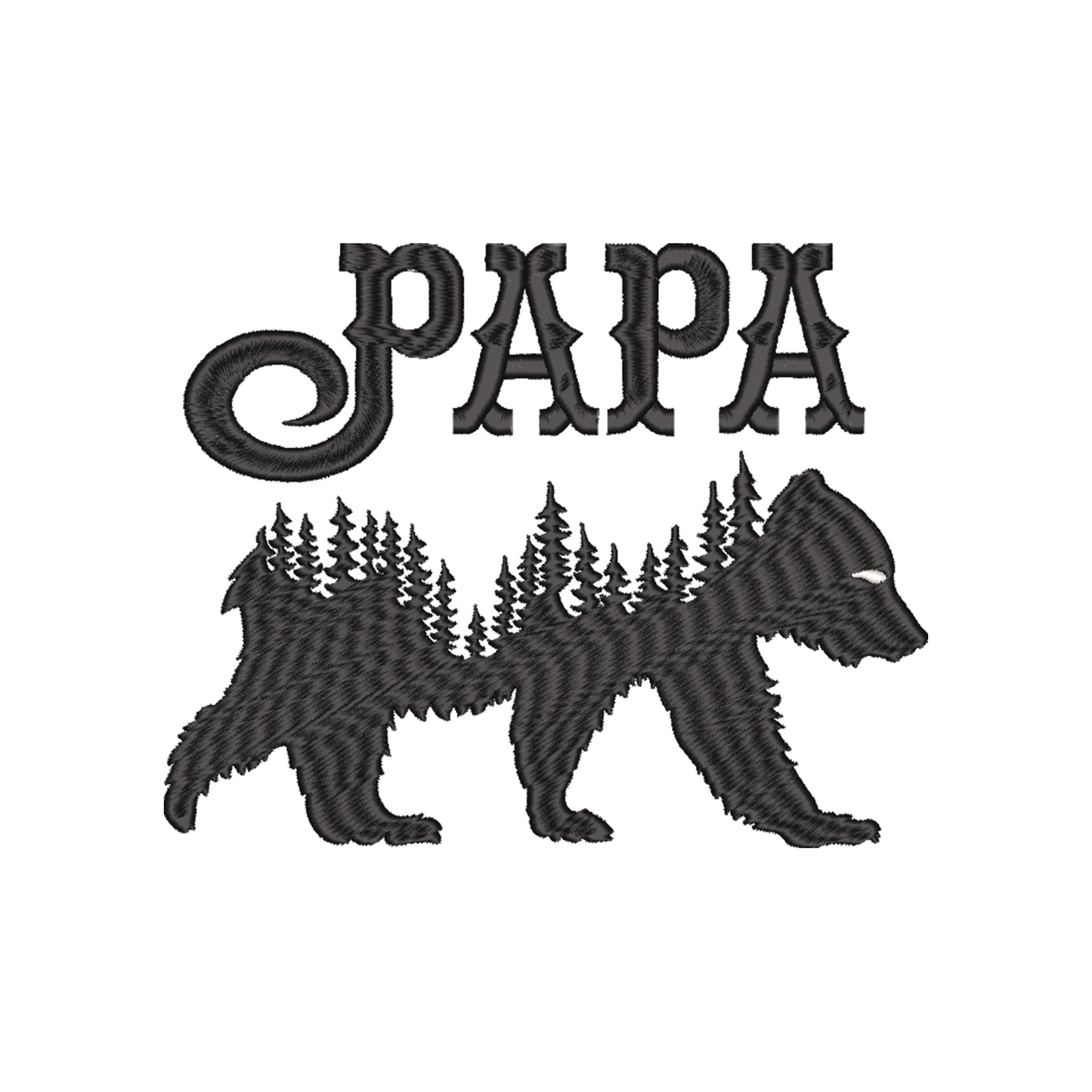 Bluza „Papa Bear” z haftem komputerowym – stylowa bluza dla taty i dziadka, dostępna w kroju bez kaptura, z kapturem i oversize Haft z radości - nadruki i haft na odzieży Warszawa