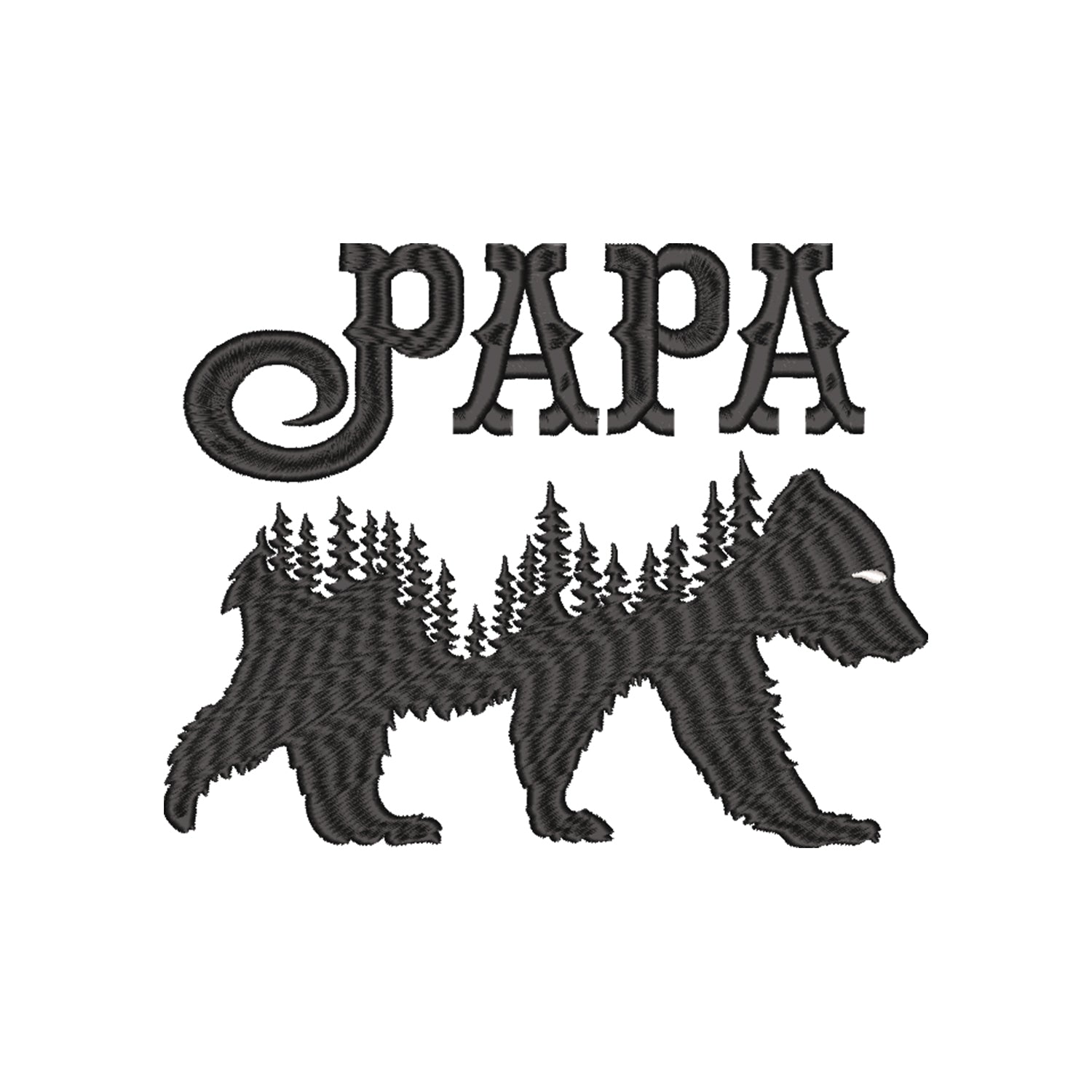 Bluza „Papa Bear” z haftem komputerowym – stylowa bluza dla taty i dziadka, dostępna w kroju bez kaptura, z kapturem i oversize Haft z radości - nadruki i haft na odzieży Warszawa