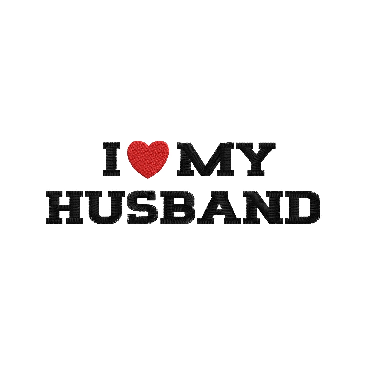Koszulka damska z haftem „I love MY HUSBAND