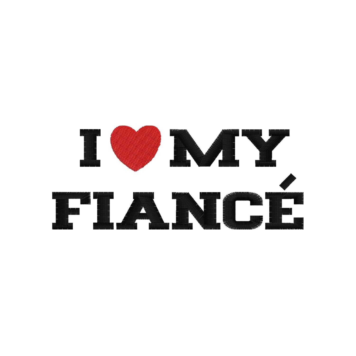 Koszulka damska z haftem „I love MY FIANCE