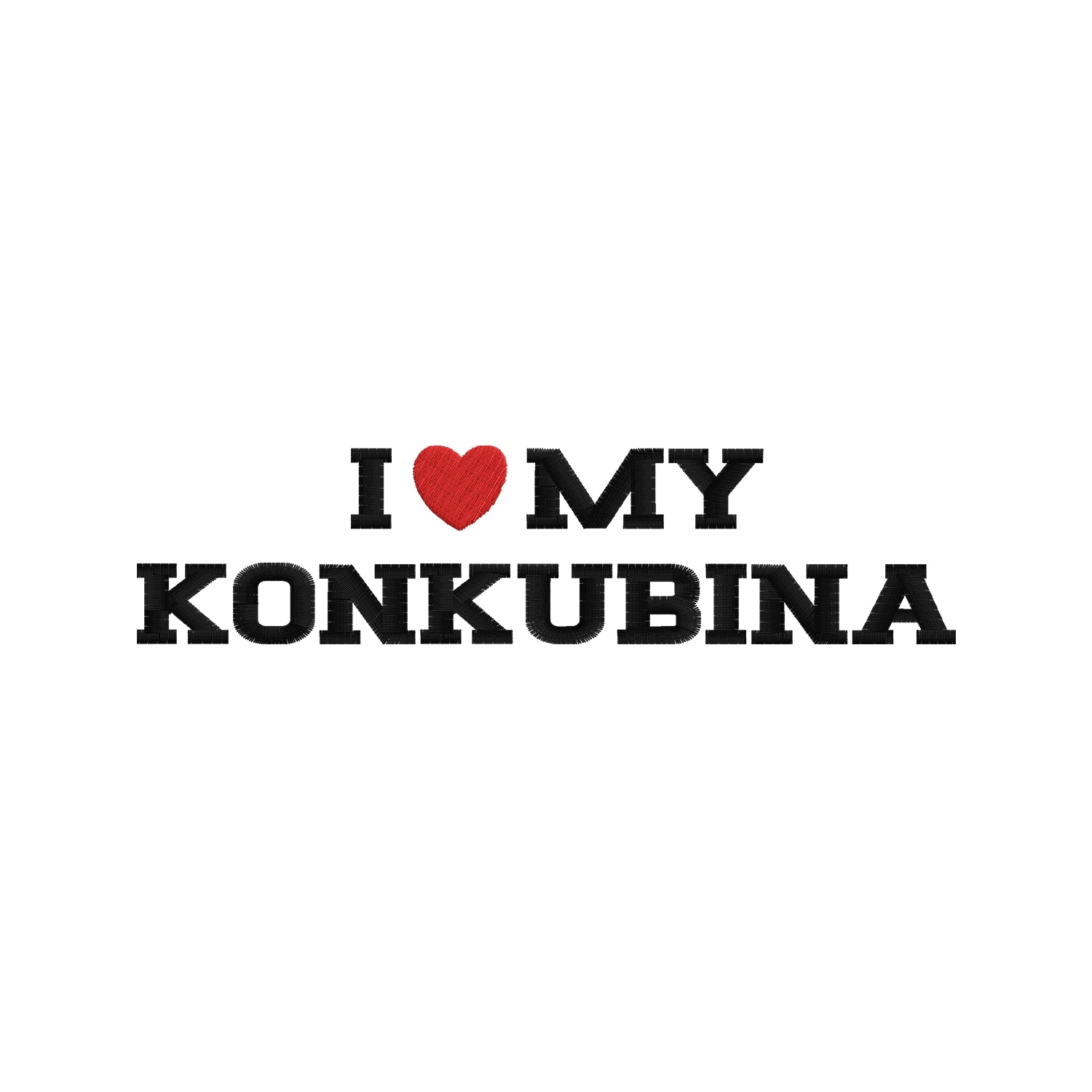 Koszulka damska z haftem „I love MY KONKUBINA