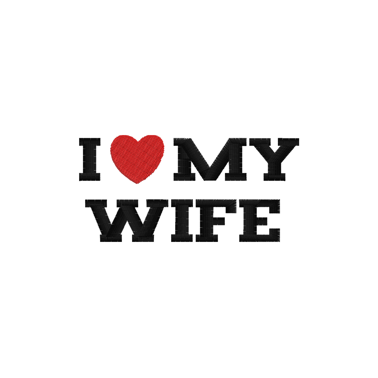 Koszulka unisex z haftem „I LOVE MY WIFE