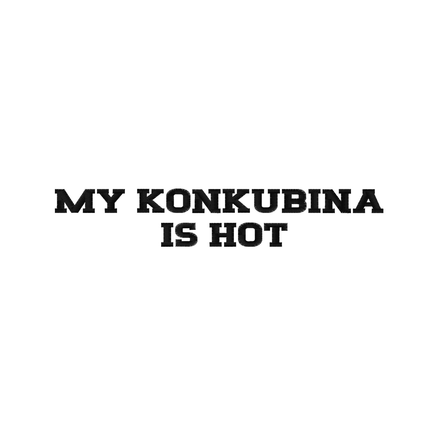 Koszulka oversize z haftem „My Konkubina is hot