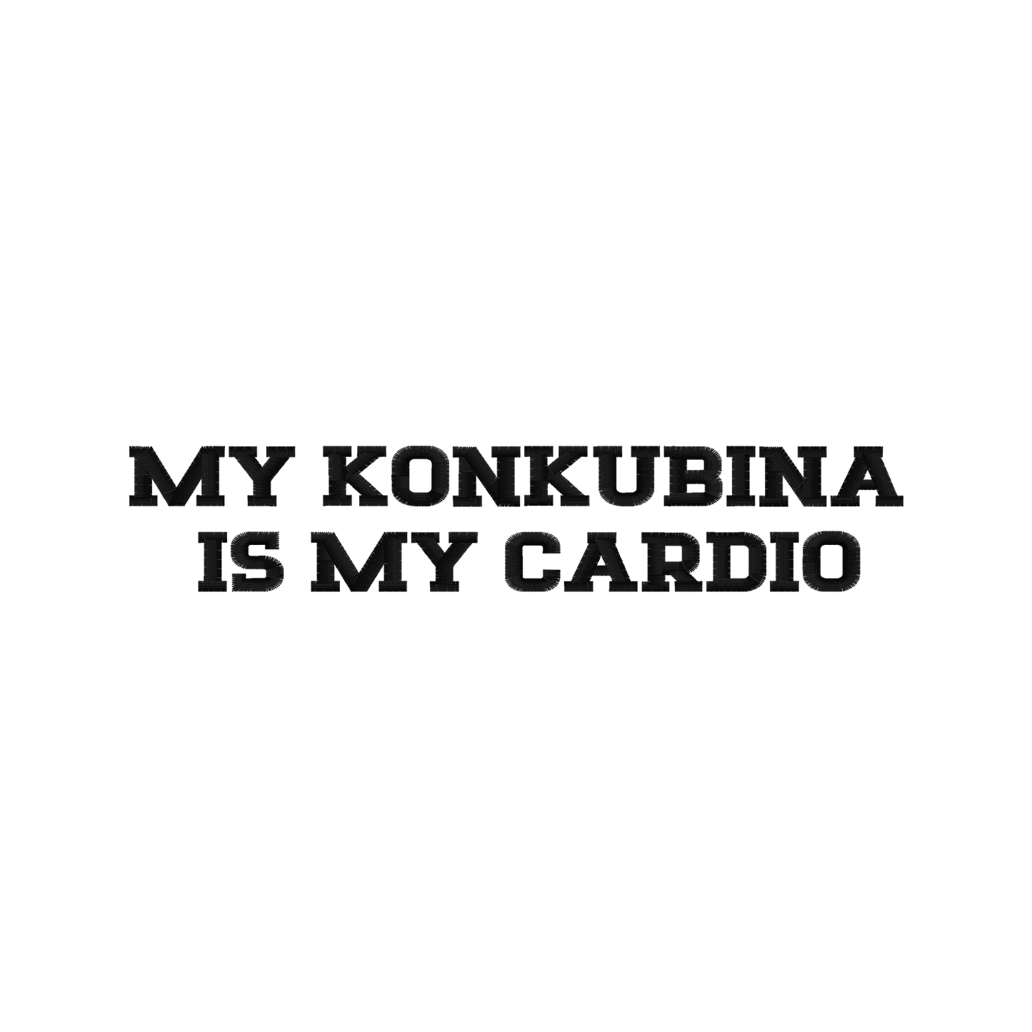 Bluza oversize z haftem "My Konkubina is my cardio"
