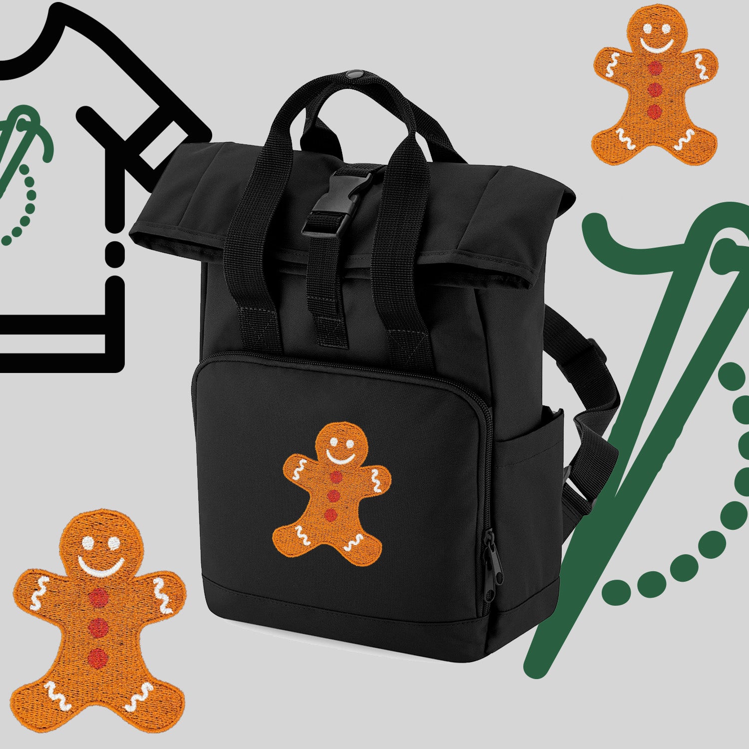 Plecak "Ciastek"-haft komputerowy, styl z przesłaniem