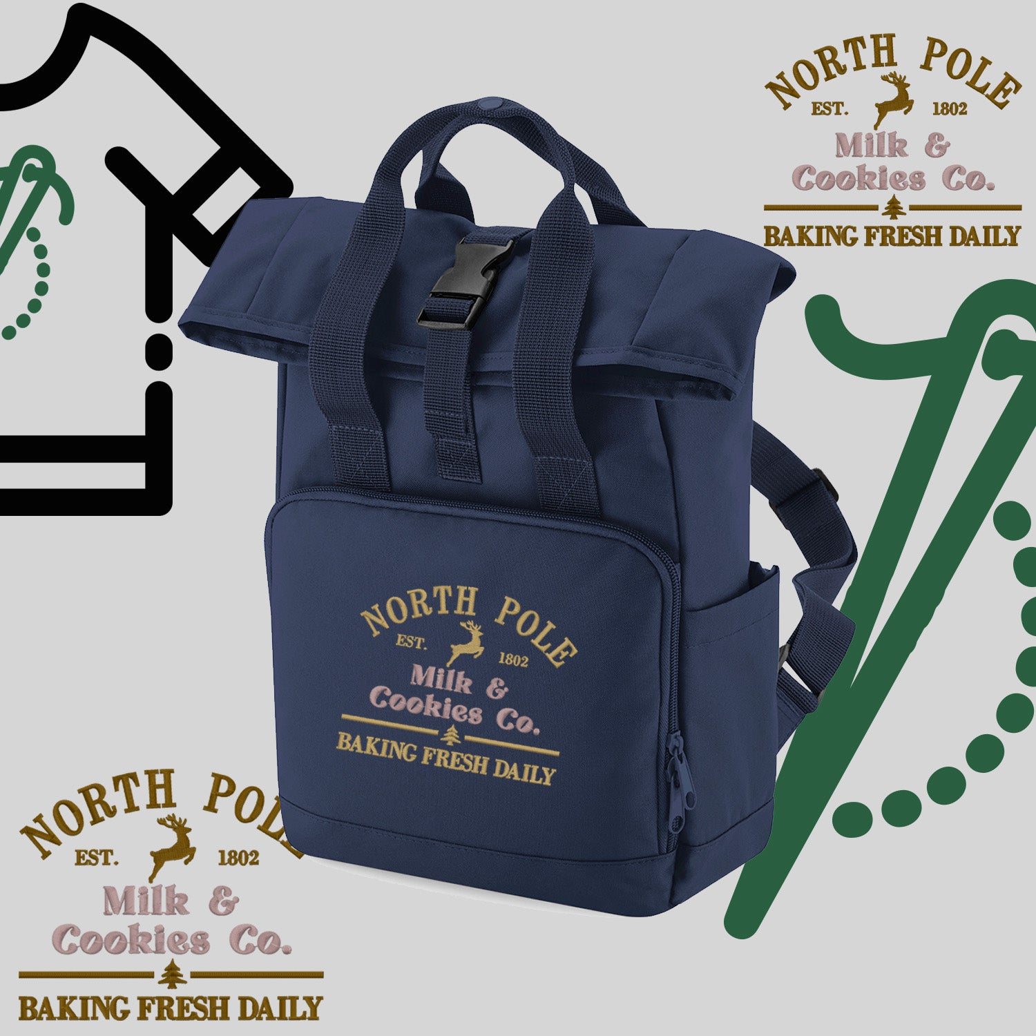 Plecak "Northe Pole"-haft komputerowy, styl z przesłaniem