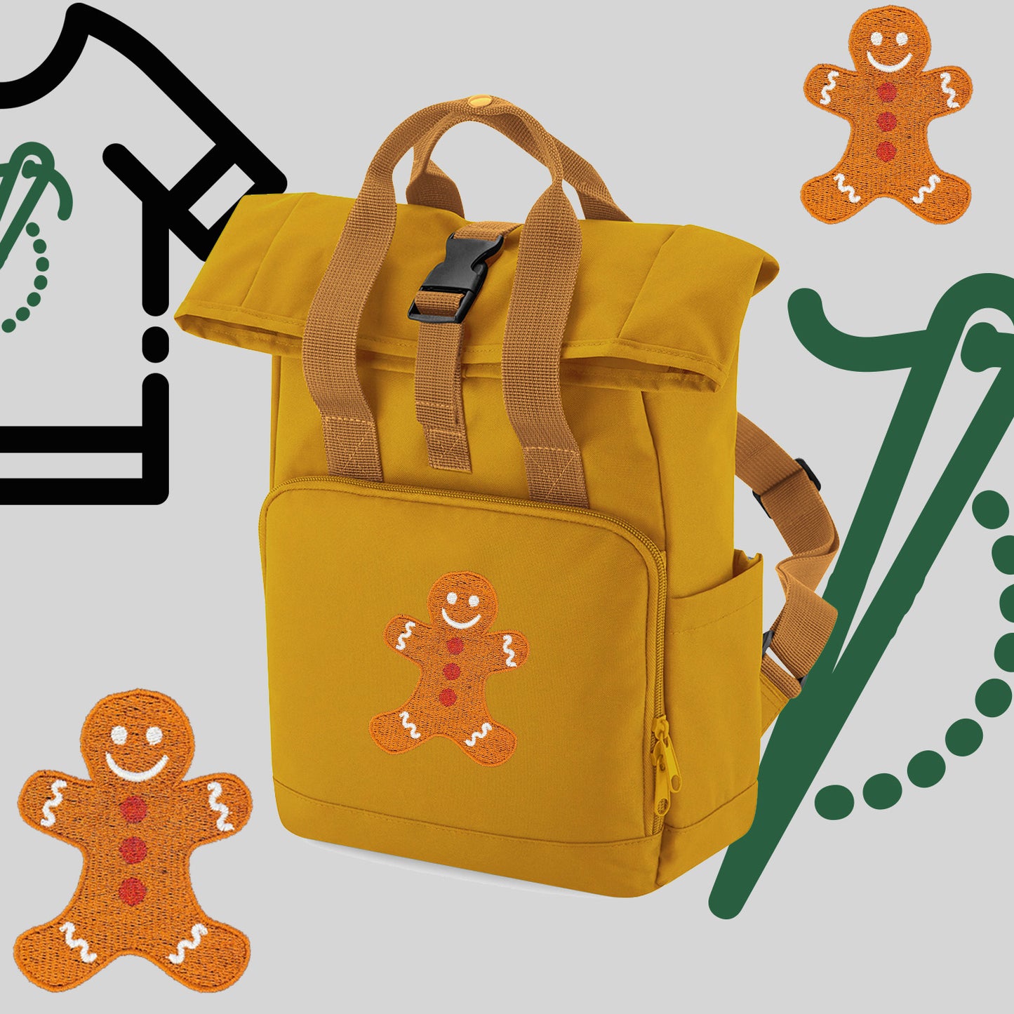 Plecak "Ciastek"-haft komputerowy, styl z przesłaniem