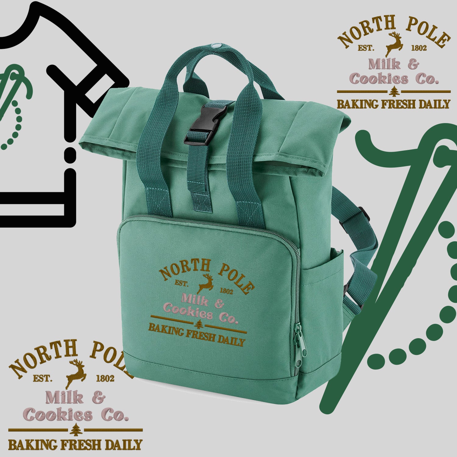 Plecak "Northe Pole"-haft komputerowy, styl z przesłaniem