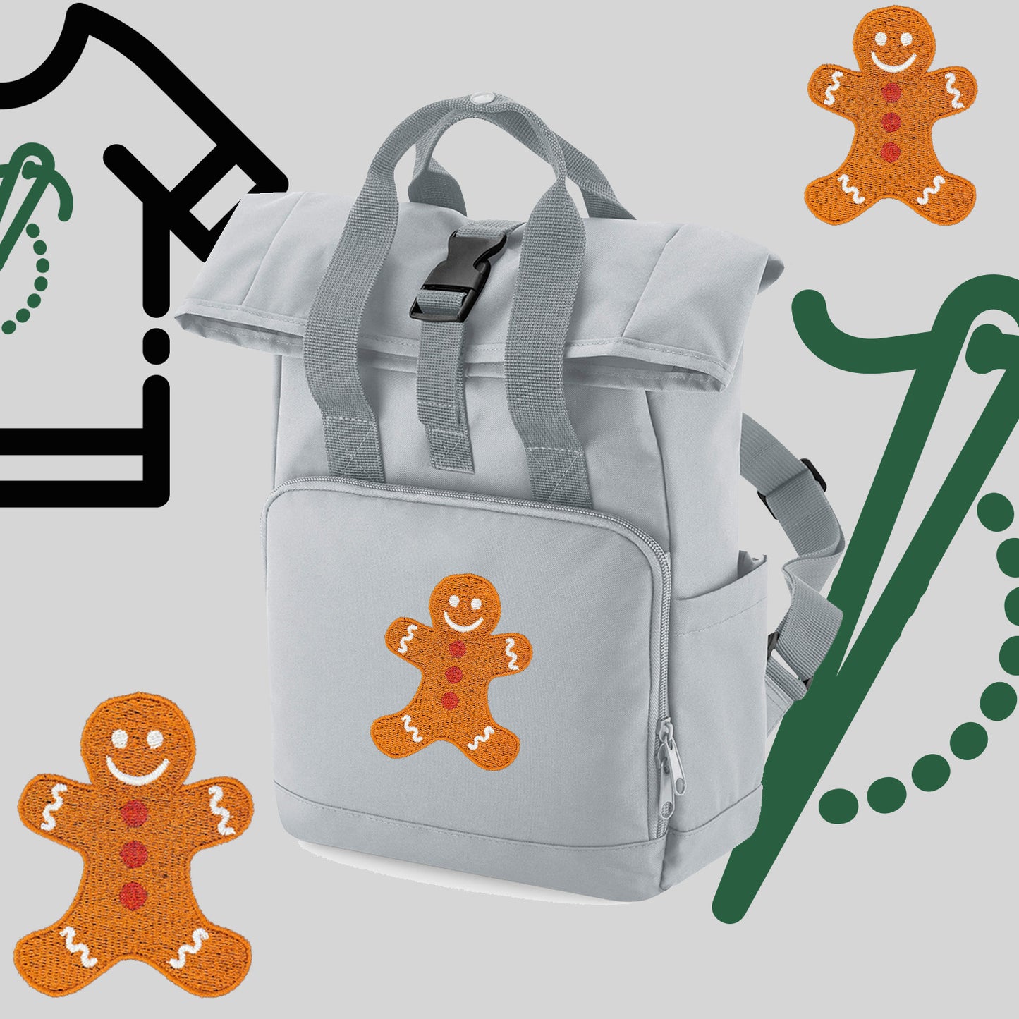 Plecak "Ciastek"-haft komputerowy, styl z przesłaniem