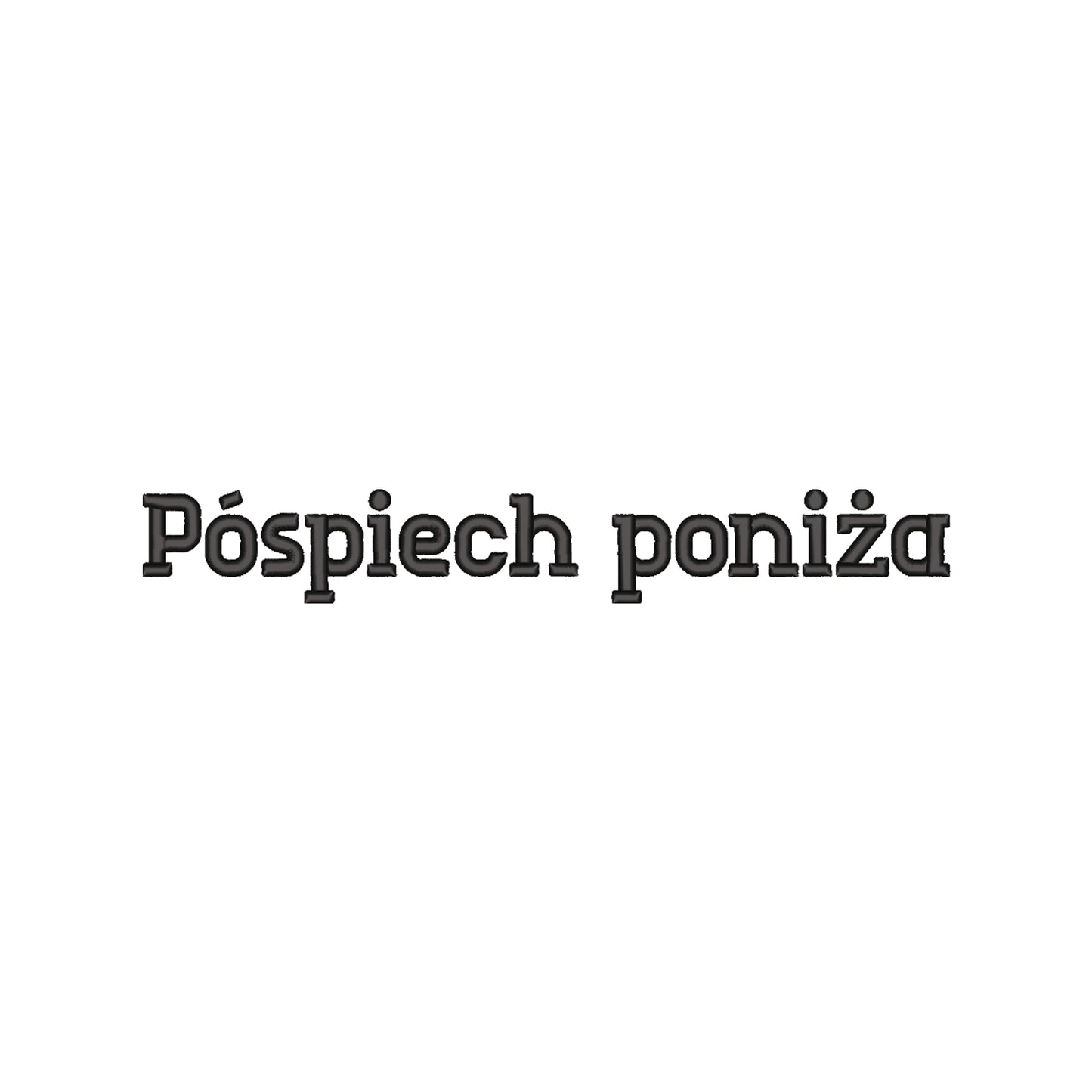 Torba bawełniana „Pośpiech poniża” – Haft 3D, Styl i Dystans do Życia