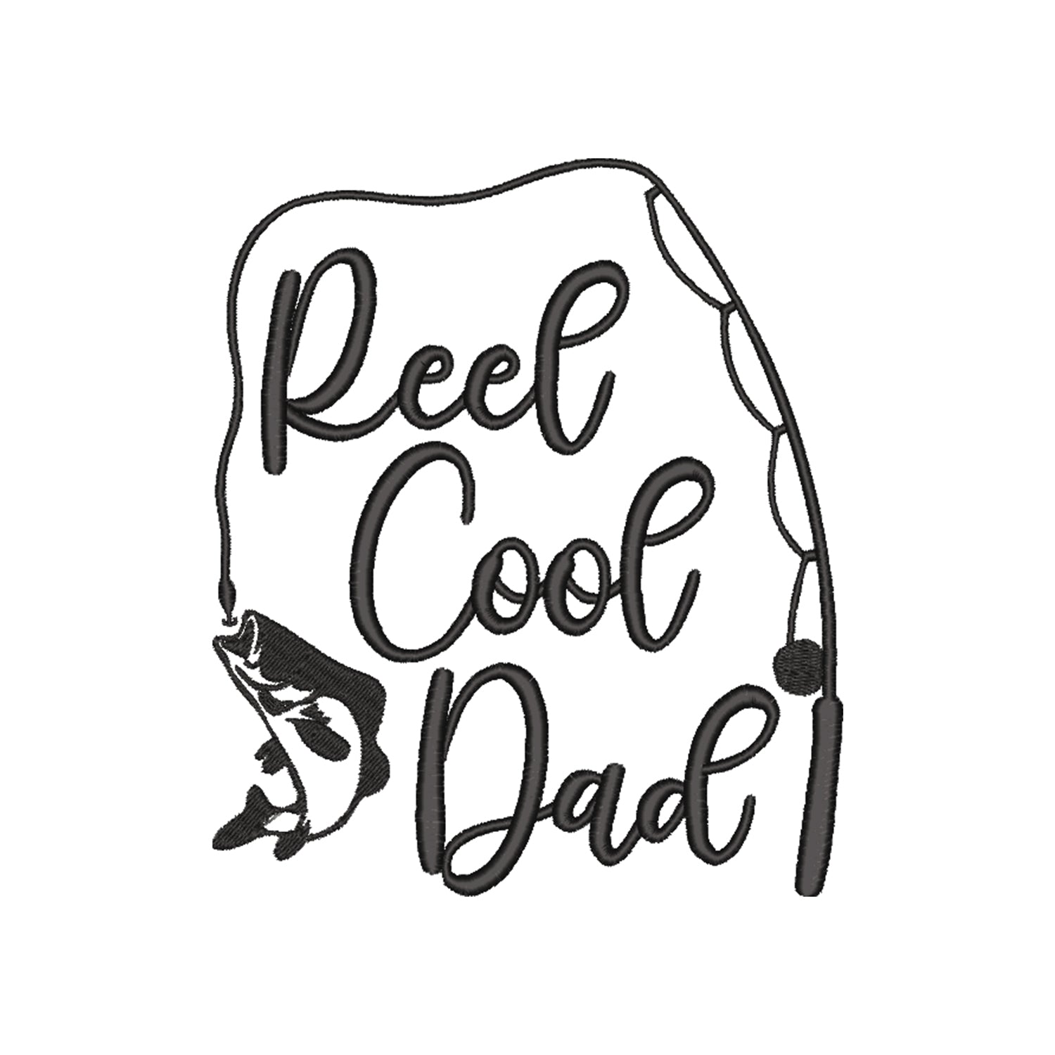 Bluza „Reel Cool Dad” z haftem komputerowym – idealna bluza dla taty wędkarza, dostępna w kroju bez kaptura, z kapturem i oversize Haft z radości - nadruki i haft na odzieży Warszawa