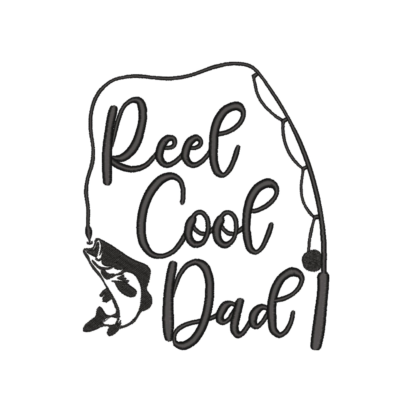 Koszulka z haftem „Reel Cool Dad” – idealny prezent dla taty wędkarza, krój damski, unisex i oversize Haft z radości - nadruki i haft na odzieży Warszawa