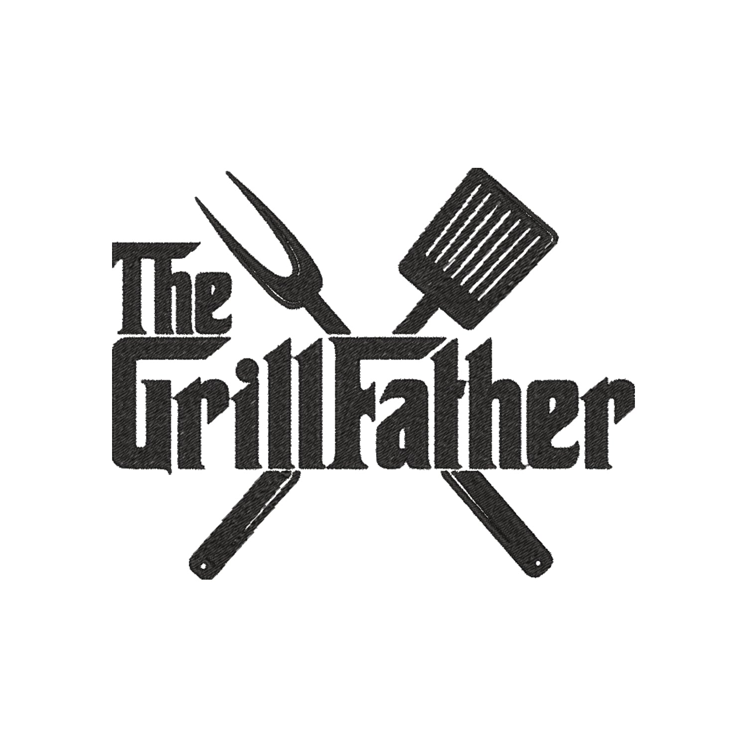 Bluza „The Grill Father” z haftem komputerowym – idealna bluza dla taty miłośnika grilla, dostępna w kroju bez kaptura, z kapturem i oversize Haft z radości - nadruki i haft na odzieży Warszawa