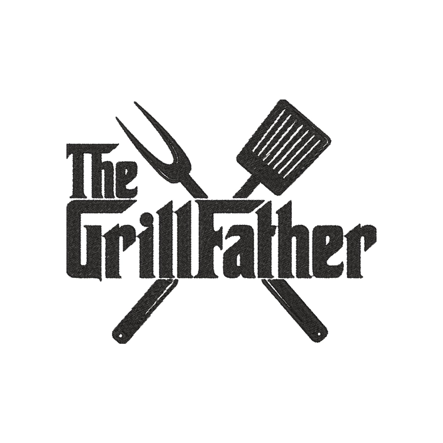 Bluza „The Grill Father” z haftem komputerowym – idealna bluza dla taty miłośnika grilla, dostępna w kroju bez kaptura, z kapturem i oversize Haft z radości - nadruki i haft na odzieży Warszawa