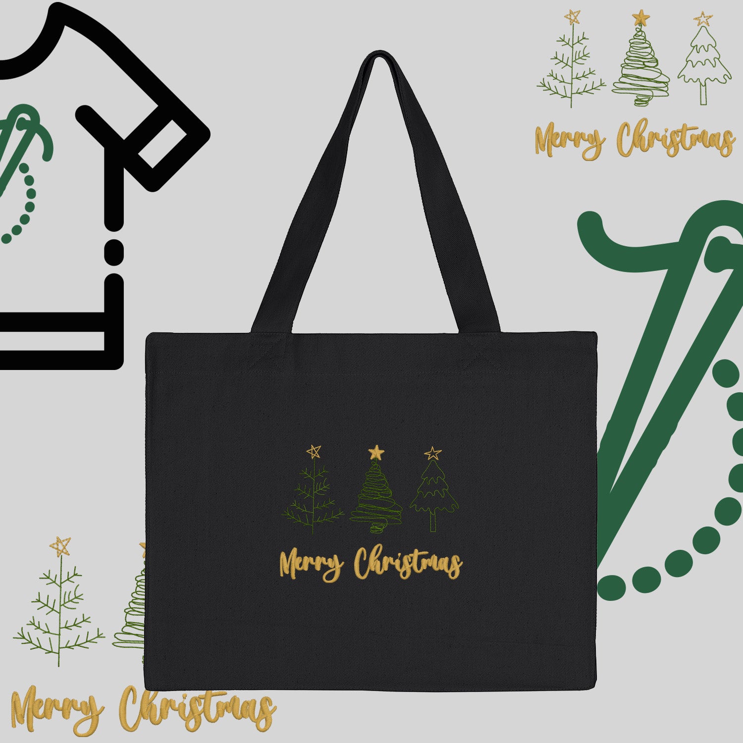 Torba bawełniana "Bałwanek"-haft komputerowy, styl z przesłaniem