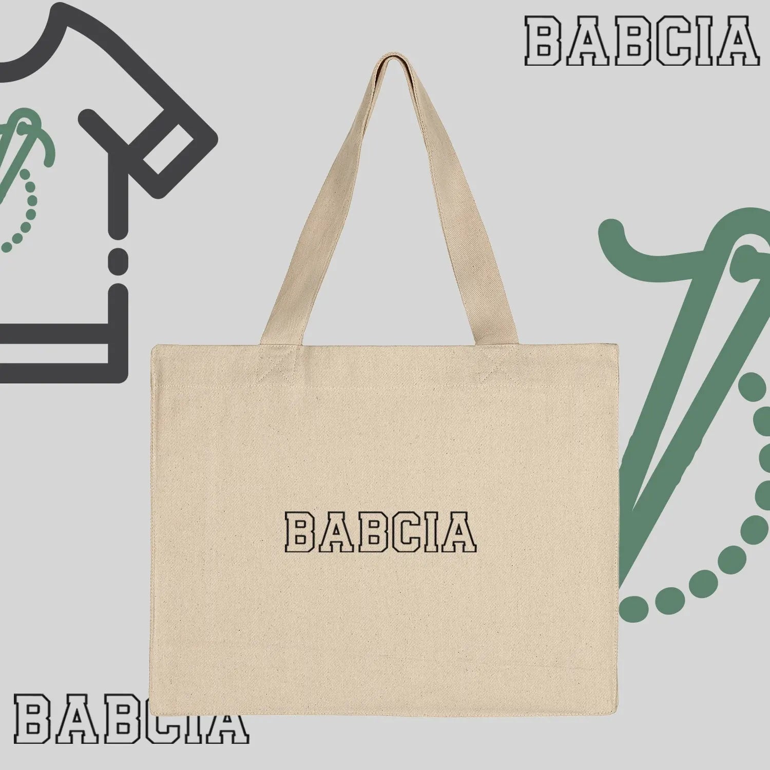 Torba bawełniana "BABCIA" Kontur-idealny prezent na Dzień Babci Haft z radości