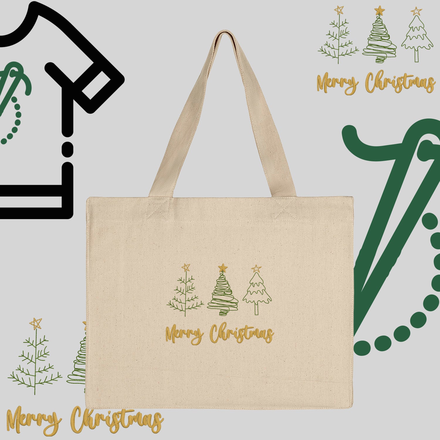 Torba bawełniana "Bałwanek"-haft komputerowy, styl z przesłaniem