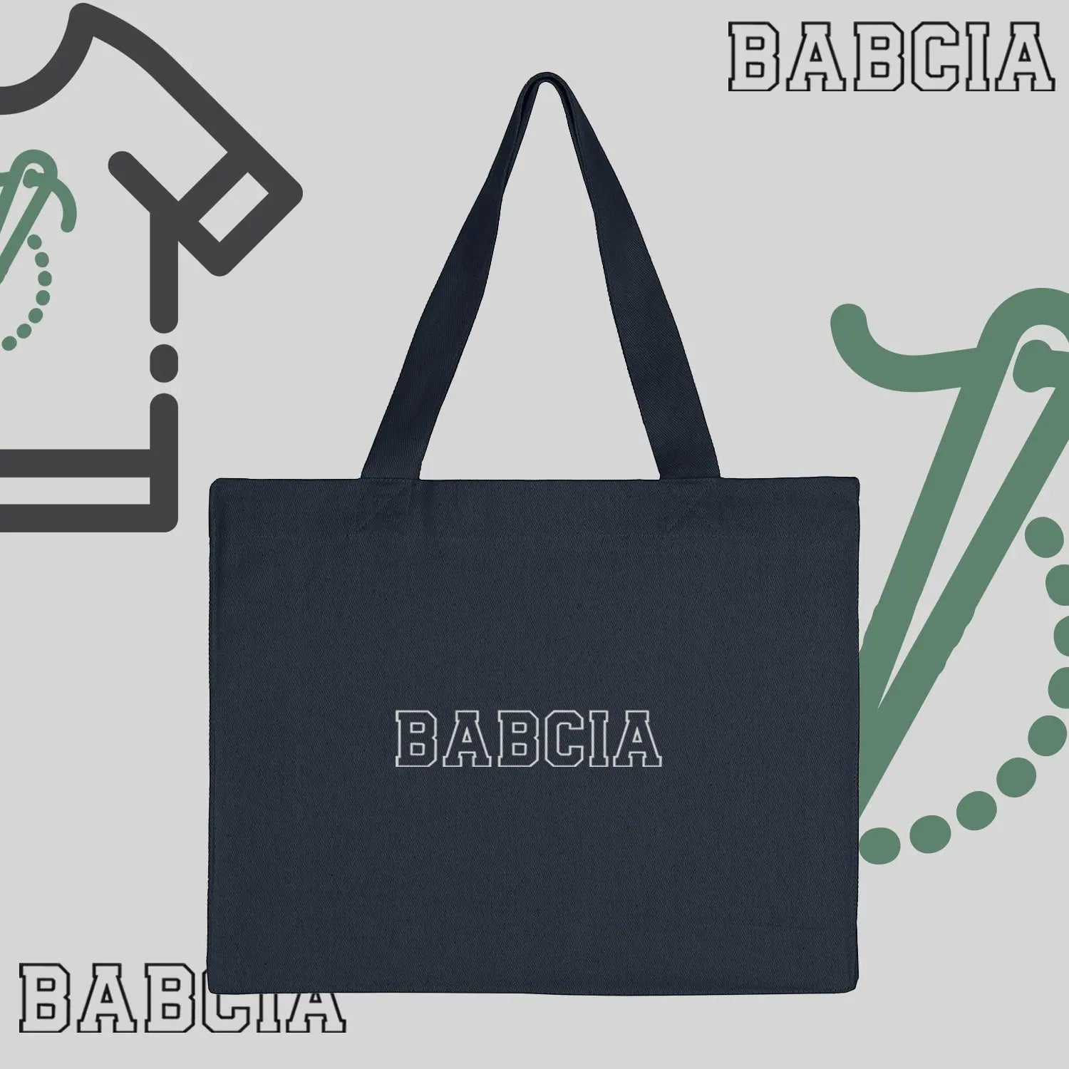 Torba bawełniana "BABCIA" Kontur-idealny prezent na Dzień Babci Haft z radości