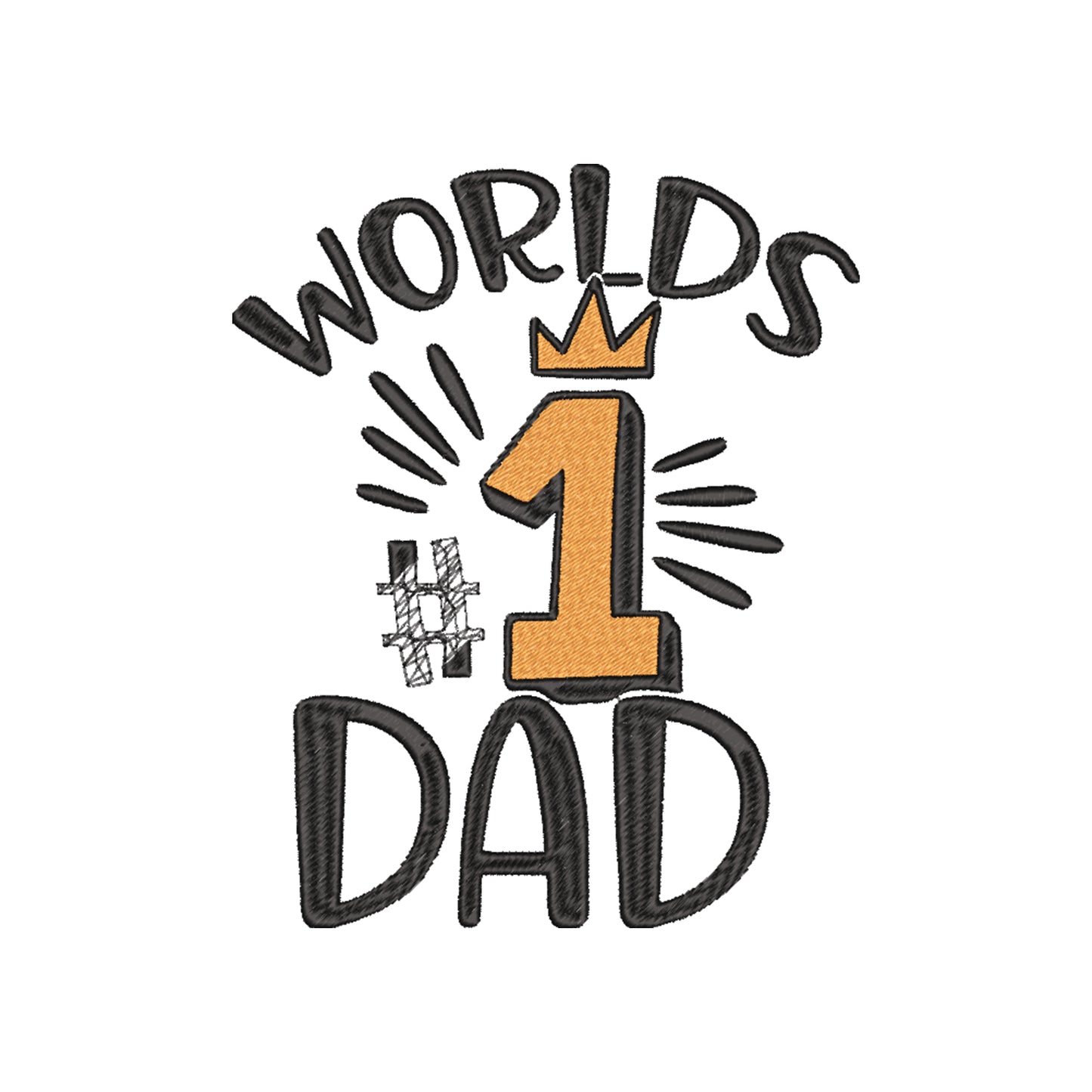 Koszulka unisex World's No.1 Dad – haftowana koszulka dla najlepszego taty na świecie