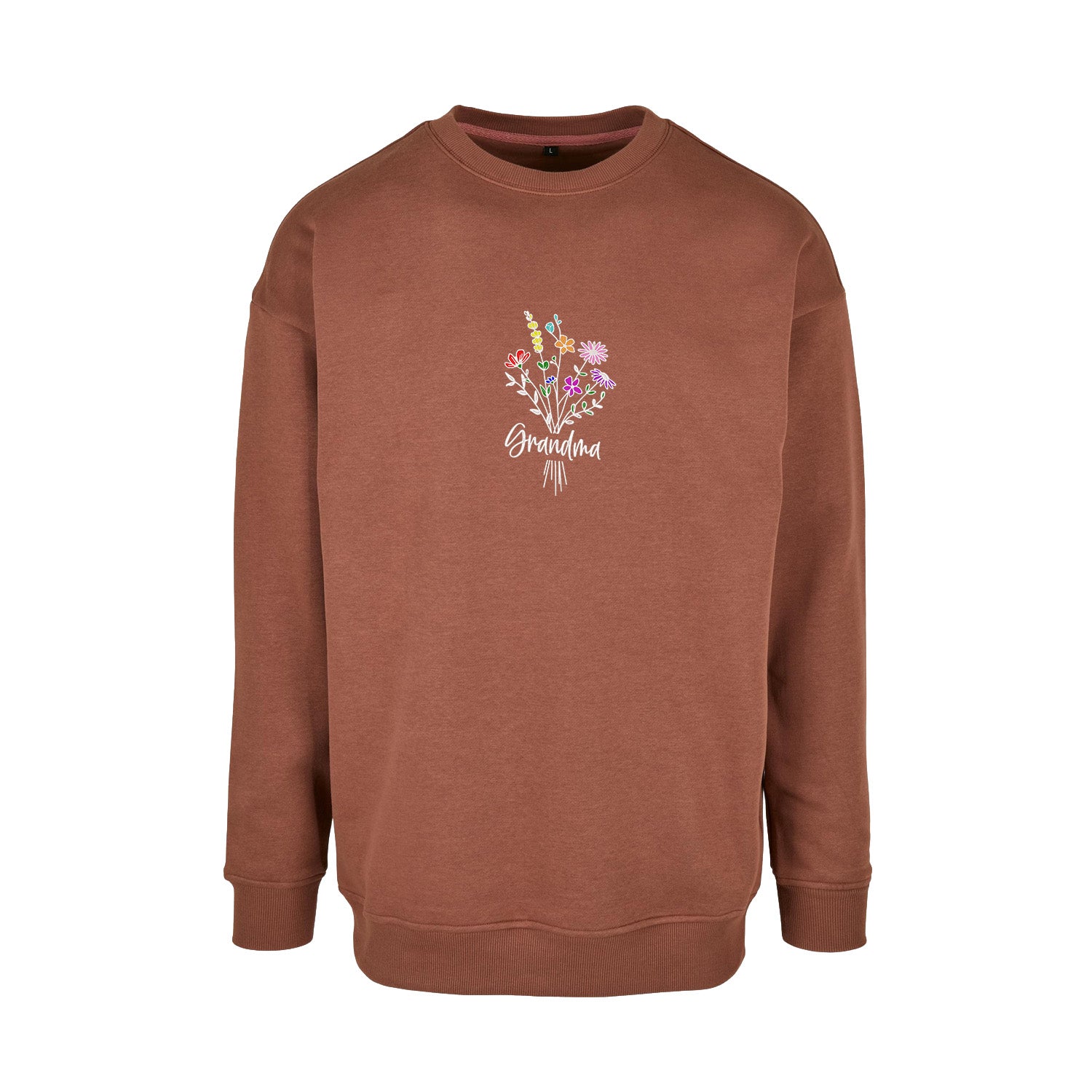 Bluza Grandma Floral – subtelny kwiatowy haft dla Babci Haft z radości - nadruki i haft na odzieży Warszawa