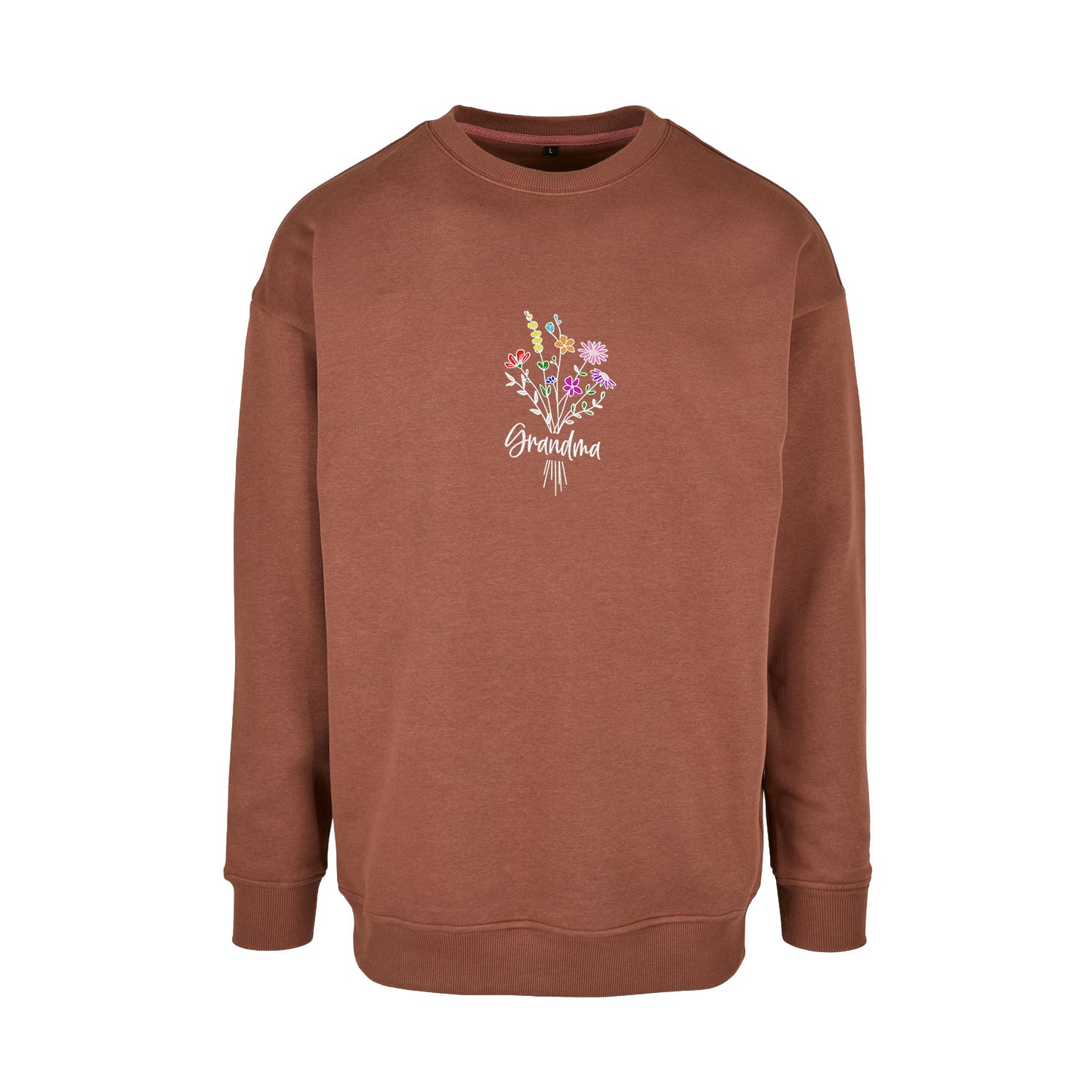 Bluza Grandma Floral – subtelny kwiatowy haft dla Babci Haft z radości - nadruki i haft na odzieży Warszawa