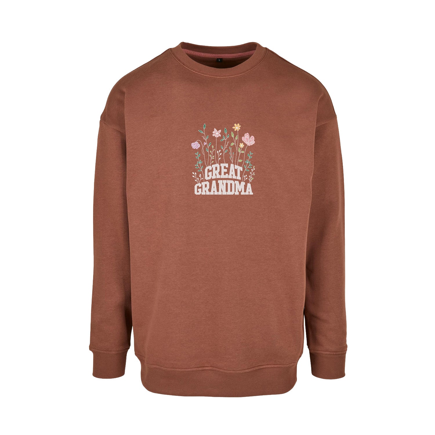Bluza Great Grandma – kwiatowy haft dla wyjątkowej prababci Haft z radości - nadruki i haft na odzieży Warszawa