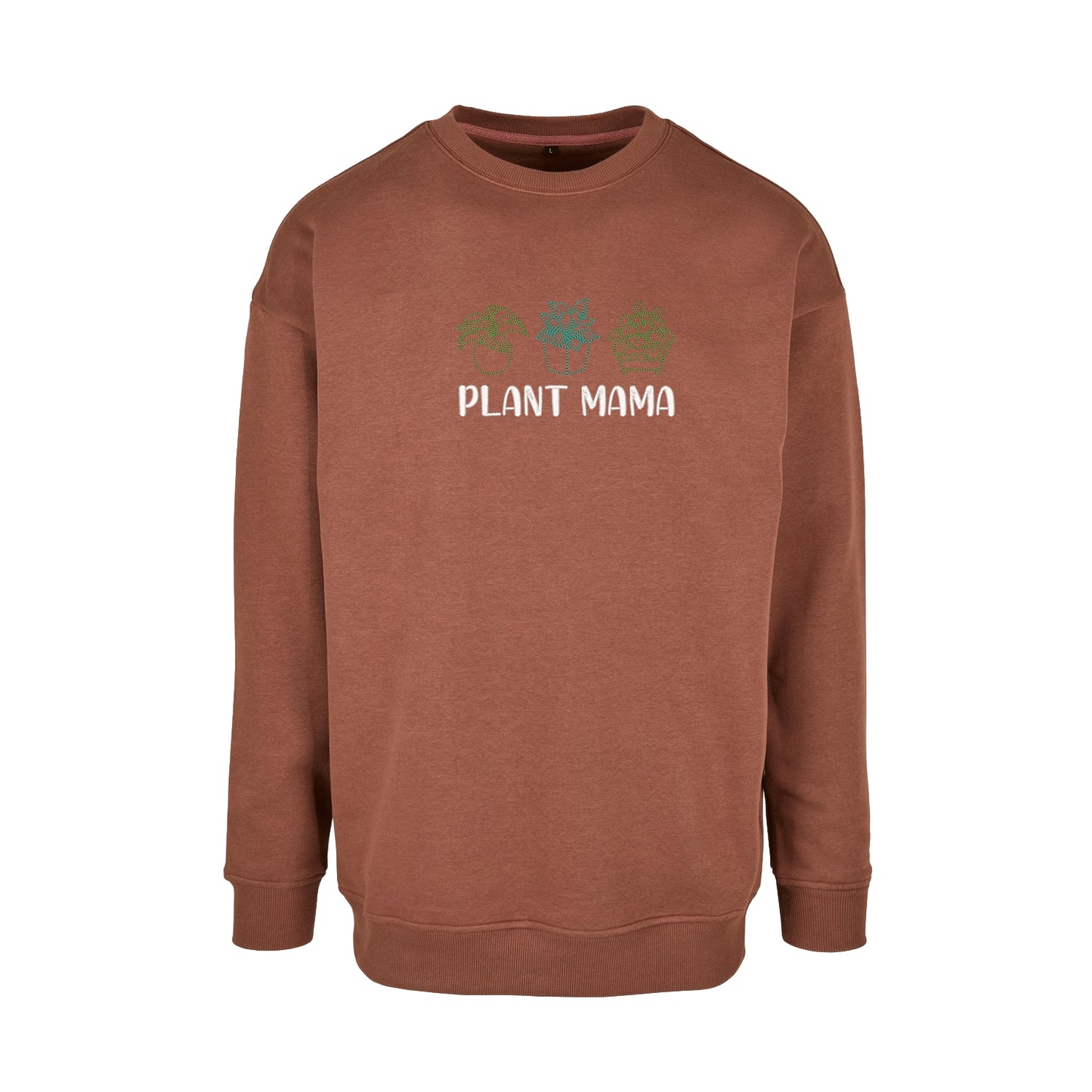 Bluza “Plant Mama” z haftem – modna bluza damska z kapturem, bez kaptura lub oversize Haft z radości - nadruki i haft na odzieży Warszawa